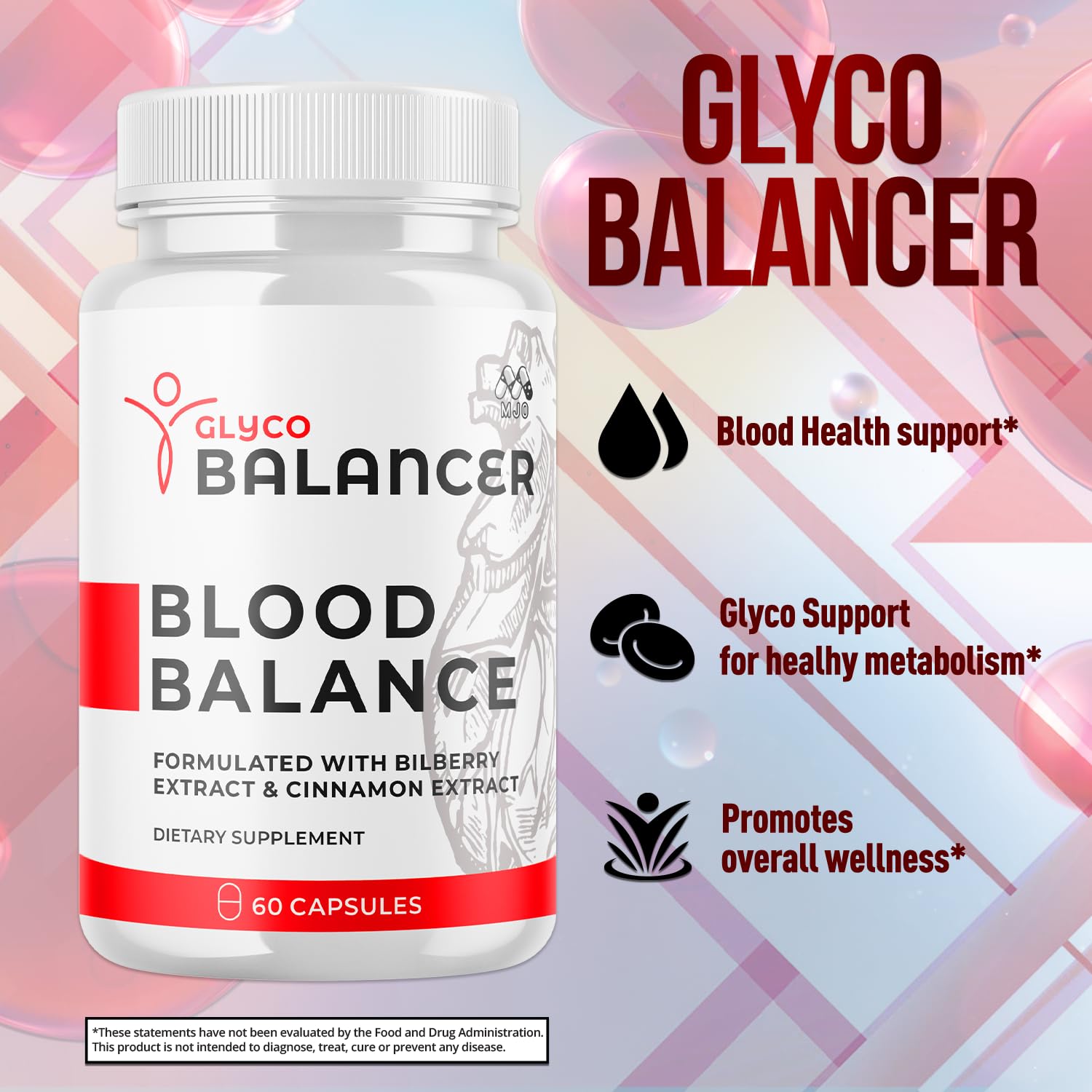 (2 Pack) Glyco Balancer Capsules, Official GlycoBalancer Health Support Pills with All Natural Ingredients, Glyco Balancer Advanced Health Support with Premium Vitamins for Women & Men (120 Capsules) MJO buy supplements canada