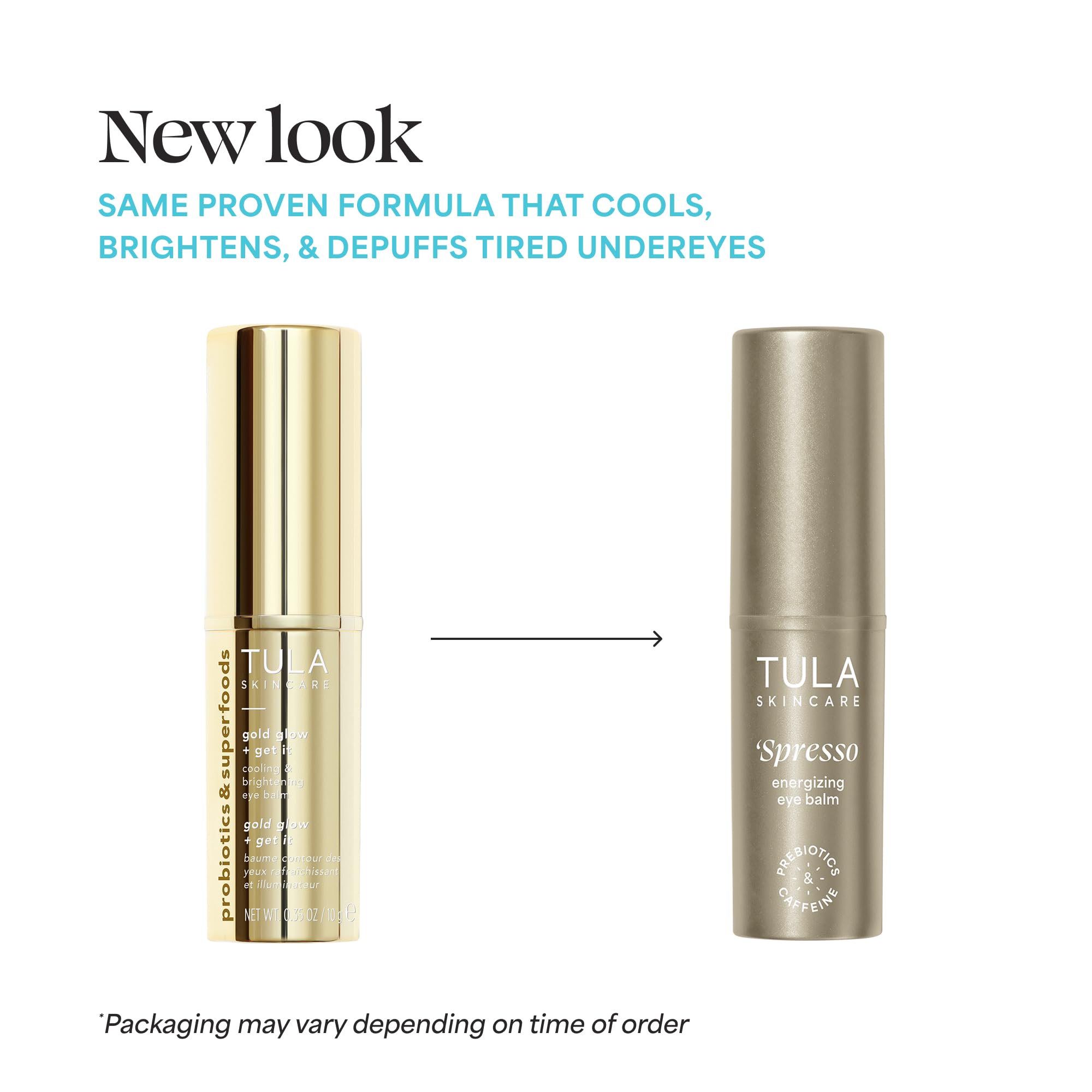 TULA Skin Care ‘Spresso Energizing Eye Balm, Gold Glow - Energizing & Hydrating Caffeine Under Eye Treatment for Dark Circles, Portable and Perfect to Use On-the-go, 0.35 oz. TULA buy supplements canada