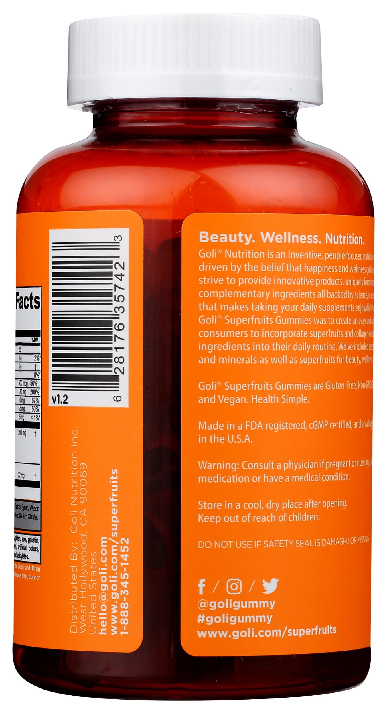 Goli Nutrition, Gummies Superfruits Mixed Fruit, 60 Count Goli buy supplements canada