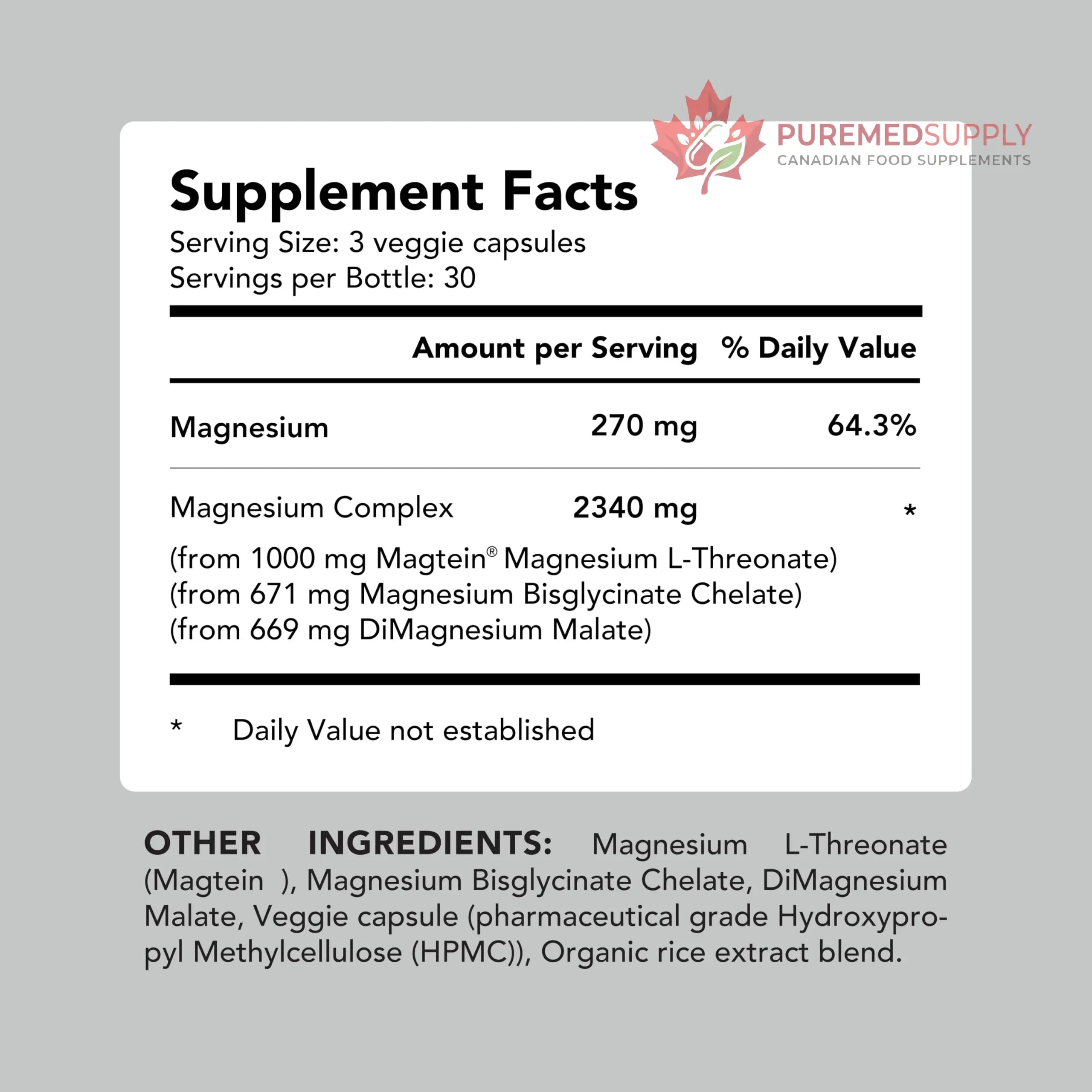AMANDEAN Magtein Magnesium Complex. L-Threonate, Glycinate, Malate Triple Blend Chelated Magnesium Supplement. 90 Veggie Capsules. High Absorption Branded Ingredients. Brain Health, Sleep, Calm*. AMANDEAN buy supplements canada