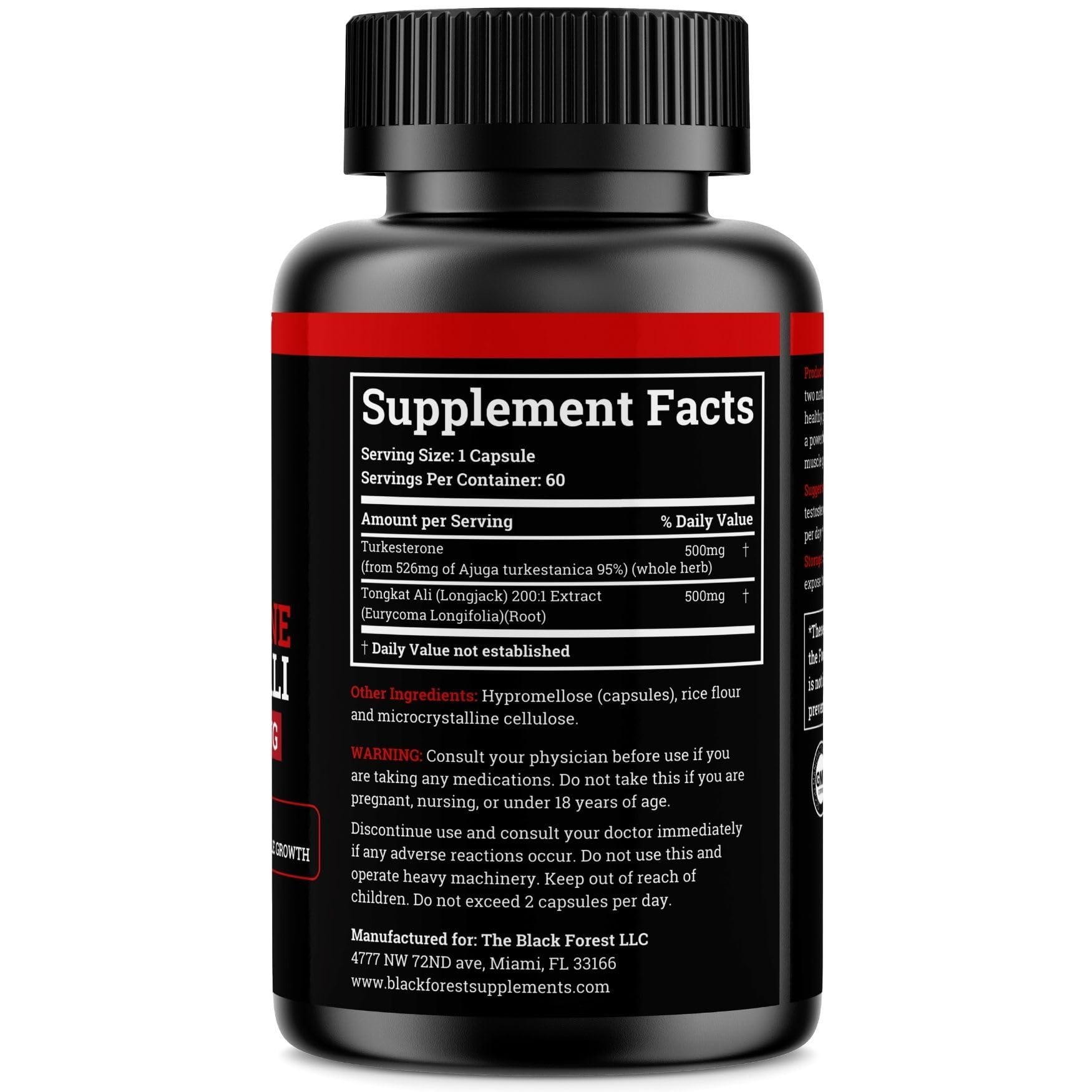 Black Forest Turkesterone Tongkat Ali Supplement 1000mg per Serving (Max Purity 95%) Turkesterone Supplement for Men (Tongkat Ali for Men Longjack 200:1) Similar to Tongkat Ali Fadogia Agrestis Black Forest buy supplements canada