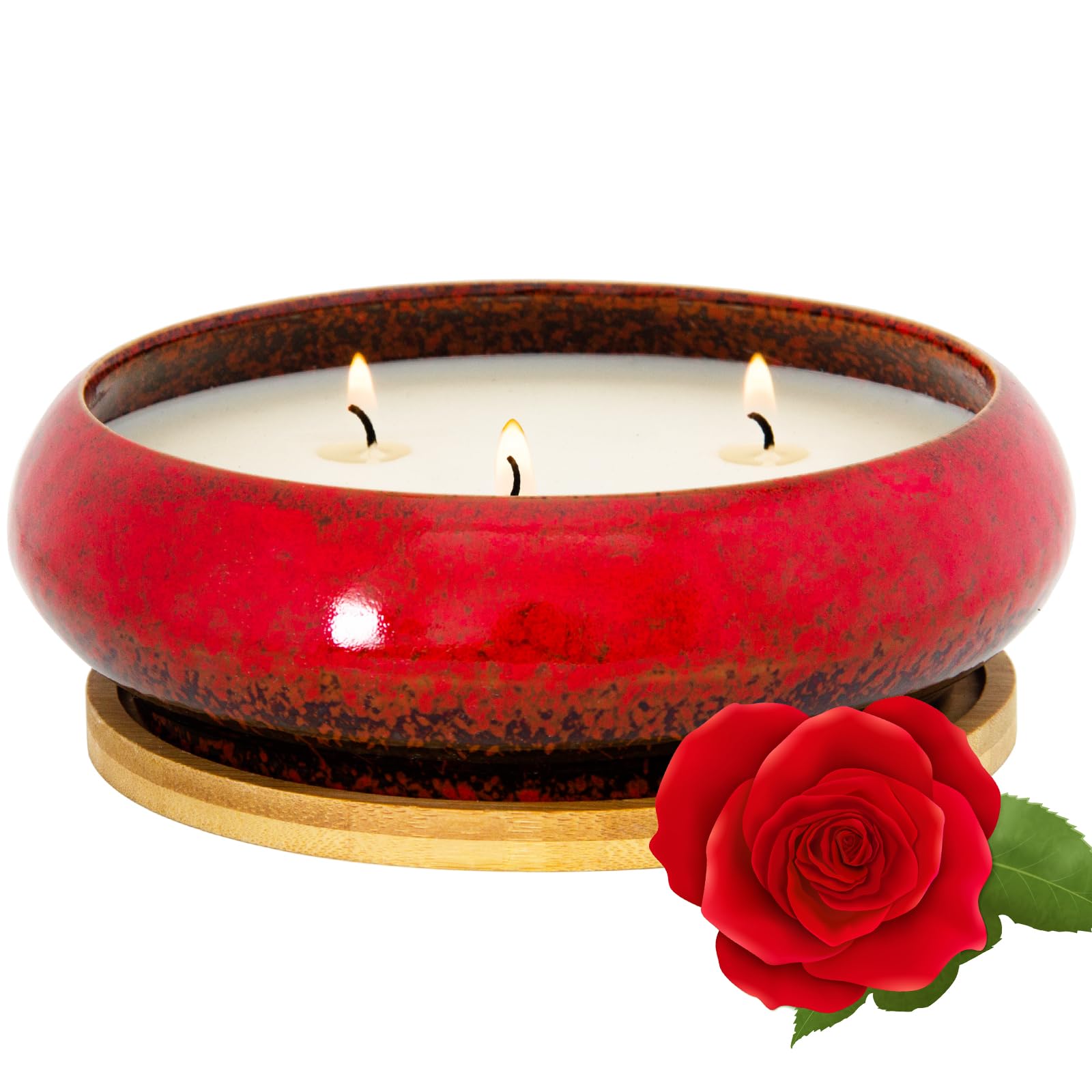 Scented Candles, 3 Wicks Large Rose Candles for Home Scented, 17 oz Aromatherapy Candle Gifts ARTKETTY buy supplements canada