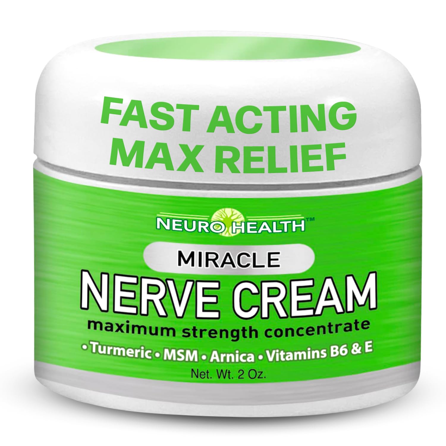 Neuro Health Miracle Nerve Cream - Maximum Strength - Turmeric and Arnica Blend for Neuropathy Discomfort Relief - Soothing Foot & Hand Formula with MSM, B6, E - Made in USA Neuro Health buy supplements canada
