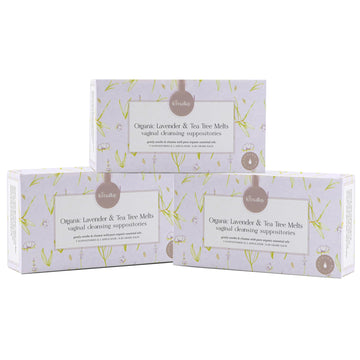 Femallay Lavender and Tea Tree Oil Vaginal Cleansing Suppositories for Hygiene, 100% Natural Melts Femallay buy supplements canada