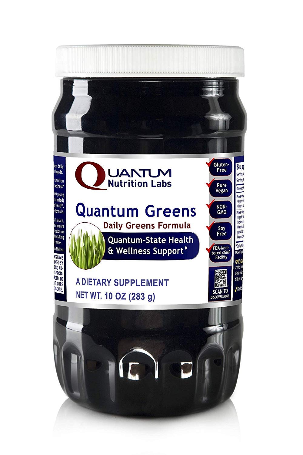 Quantum Nutrition Labs Quantum Organic Greens- Super Greens Powder, Greens Superfood Powder for Drinks, Green Juice, Nutrition Support, Supergreens for Men & Women, Spinach, Alfalfa, Chlorella - 10 oz Quantum Nutrition buy supplements canada