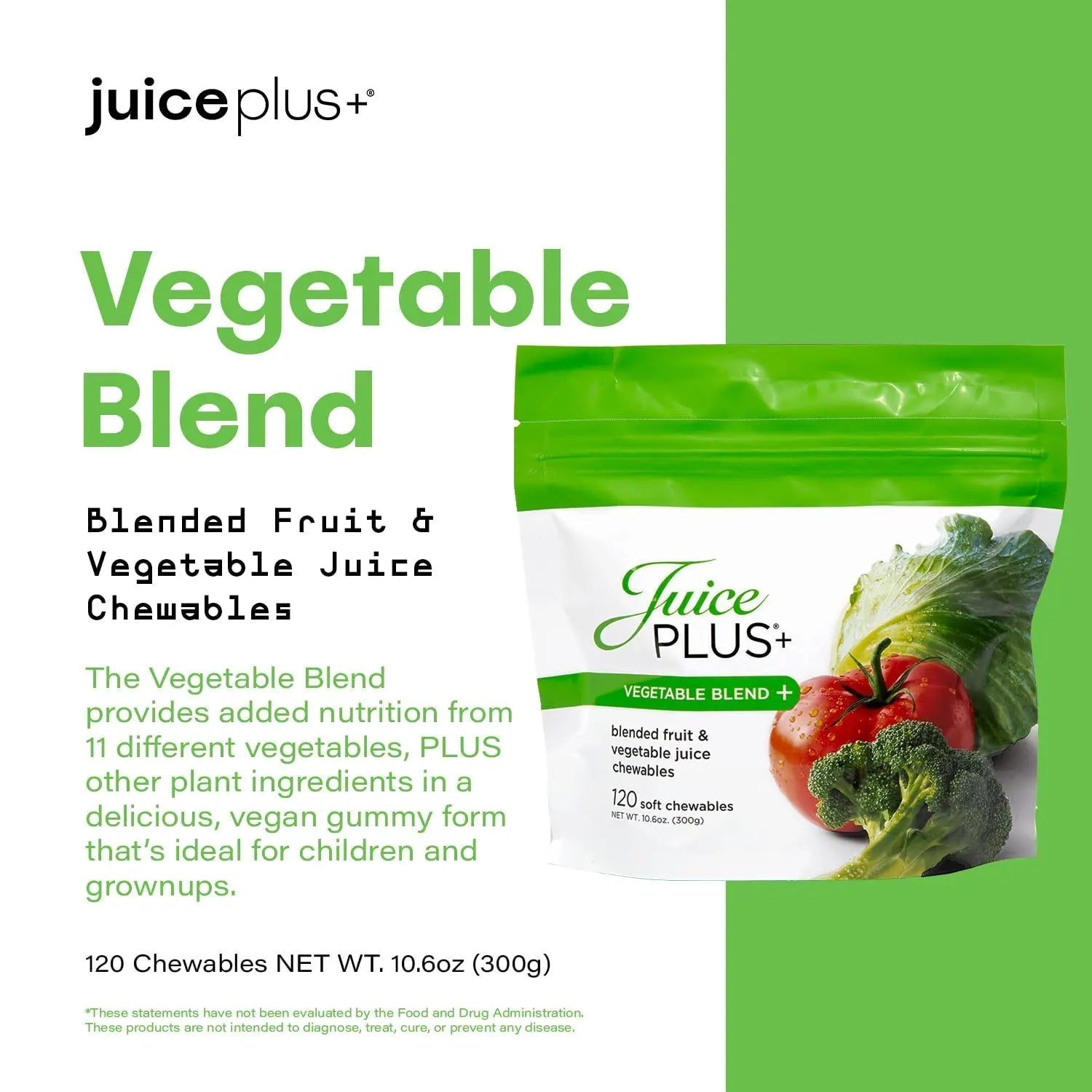 JuicePlus+ Vegetable Blend Soft Chews (Chewables) - Delicious Vegan Gummies with 11 Nutrient-Rich Vegetables for Daily Wellness! Juice Plus+ buy supplements canada