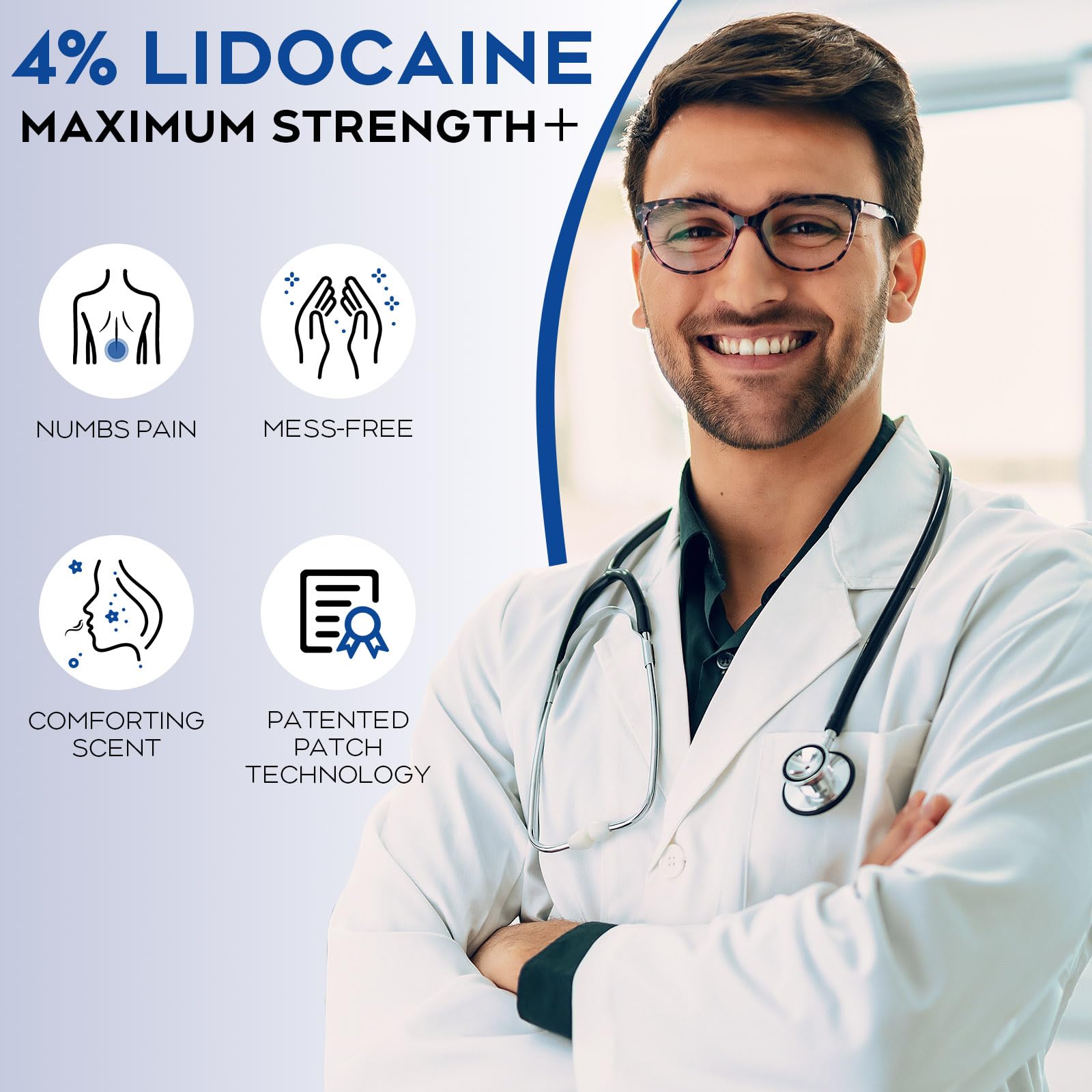 Uposiut Lidocaine Patches, Maximum Strength Lidocaine Patches (40 Patches), for Muscle Pain Relief in The Back, Shoulders, Neck, Knees, and Anks, 12 Hour Pain Relief-G002 Uposiut buy supplements canada