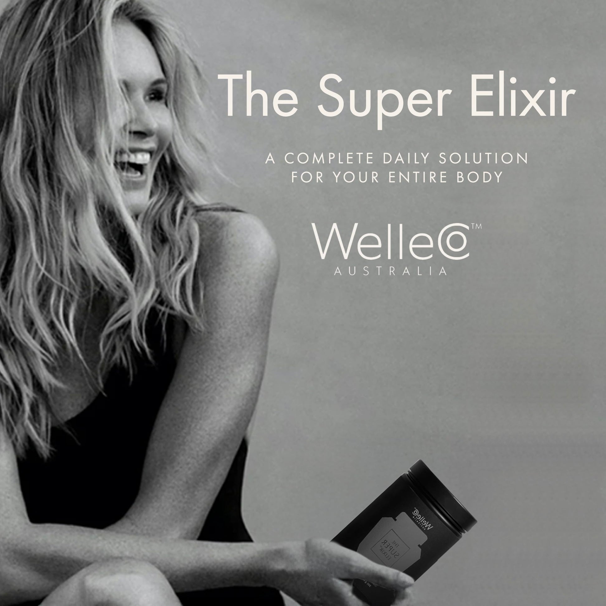 WelleCo The Super Elixir Daily Greens Powder, Probiotic Drink Mix with Whole Foods, Gluten Free, Vegan Gut Health Powder, Energy, Immunity, Healthy Skin, Hair & Nails (300g, Lemon Ginger) WelleCo buy supplements canada
