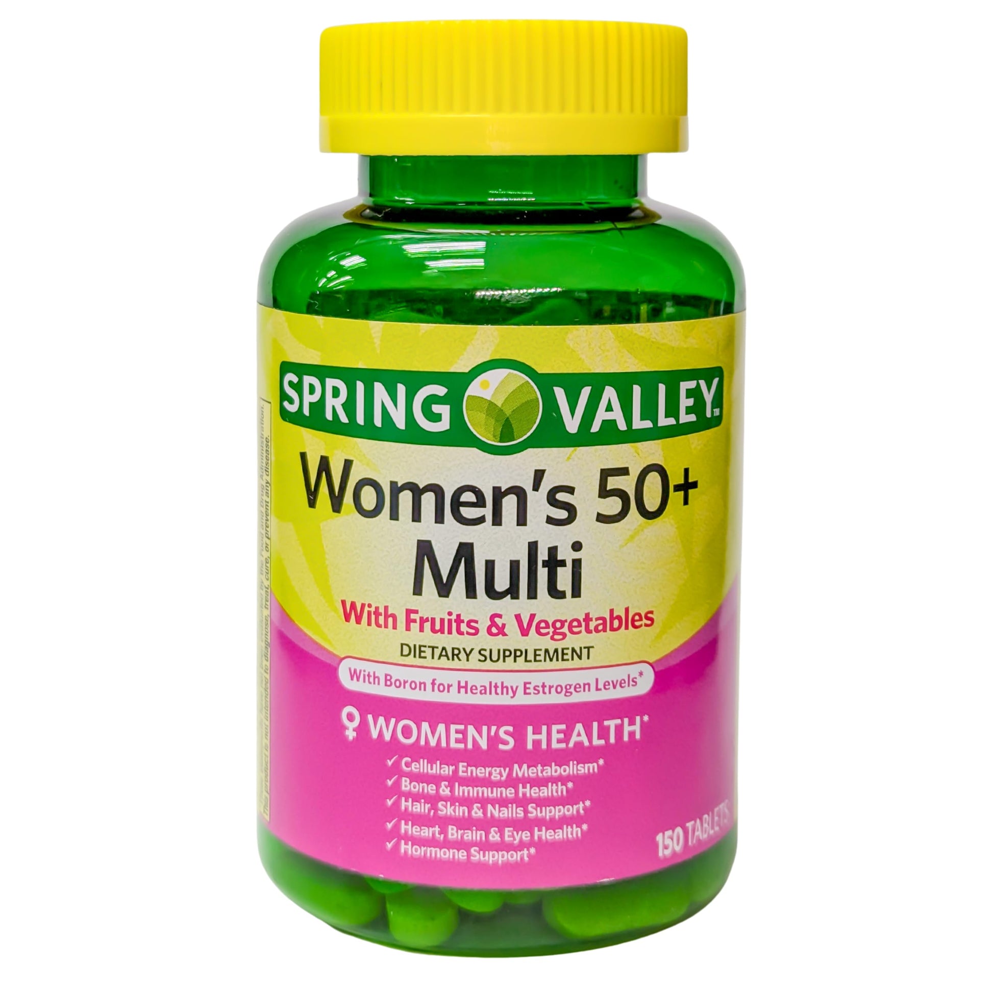 Spring Valley Women's 50+ Multi with Fruits & Vegetables Dietary Supplement 150 Tablets (One Bottle) Good Health Buena Salud buy supplements canada