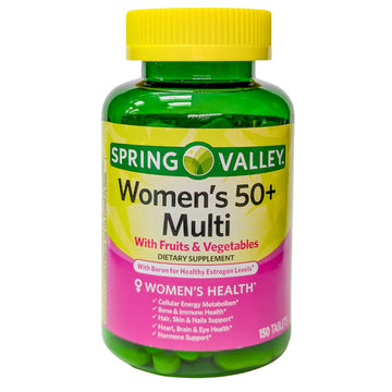 Spring Valley Women's 50+ Multi with Fruits & Vegetables Dietary Supplement 150 Tablets (One Bottle) Good Health Buena Salud buy supplements canada
