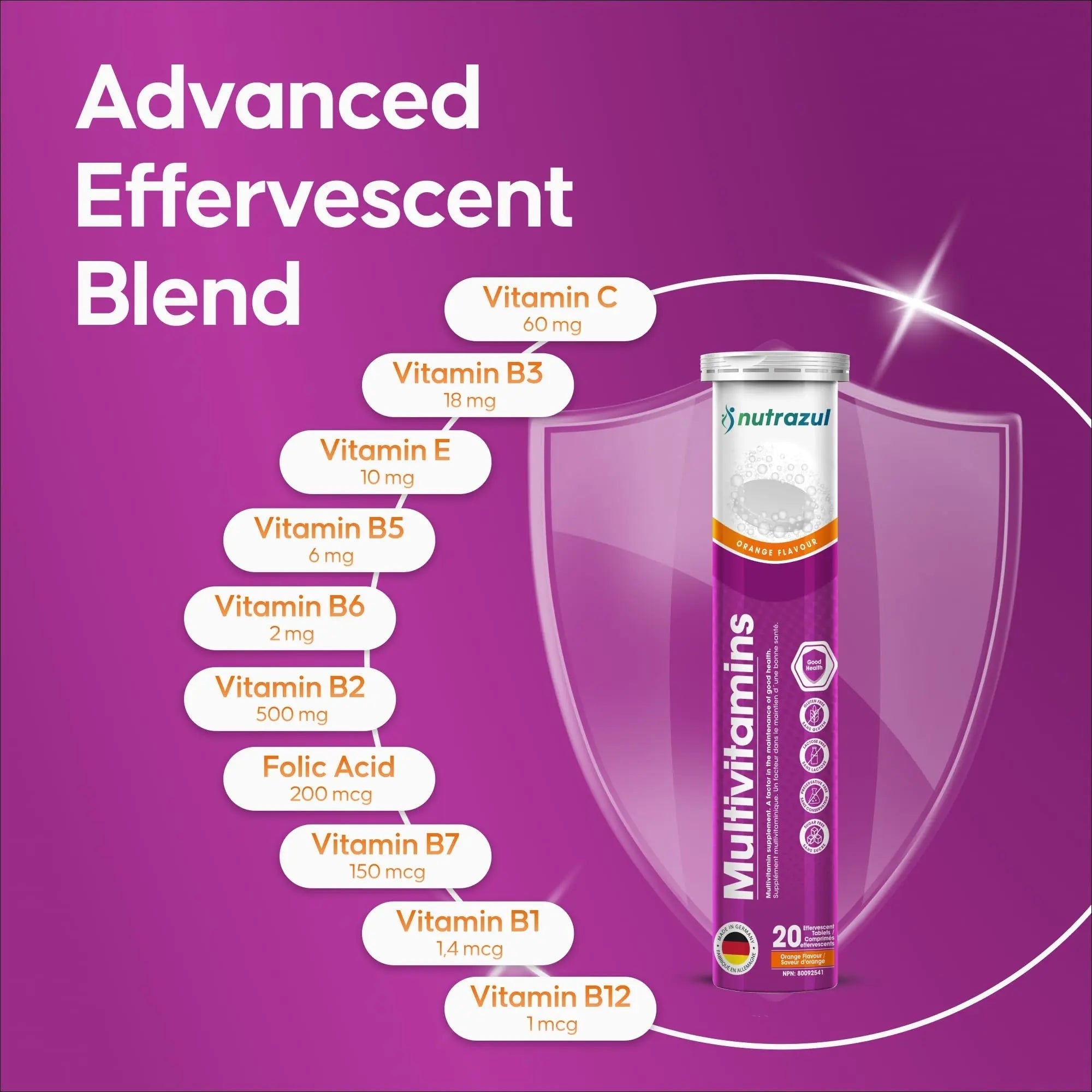 nutrazul Multivitamin Effervescent Tablets, Supplement for Daily Wellness & 9 Essential Vitamins, Contains Vitamin with Vitamin C & B Complex nutrazul buy supplements canada