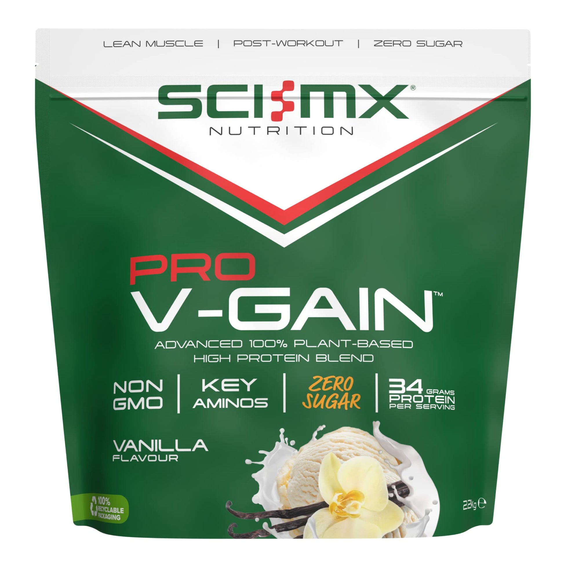 SCI-MX Pro-V Gain - 100% Vegan Vanilla Flavour Soy Protein Powder Isolate + B12 + Magnesium SCI-MX buy supplements canada