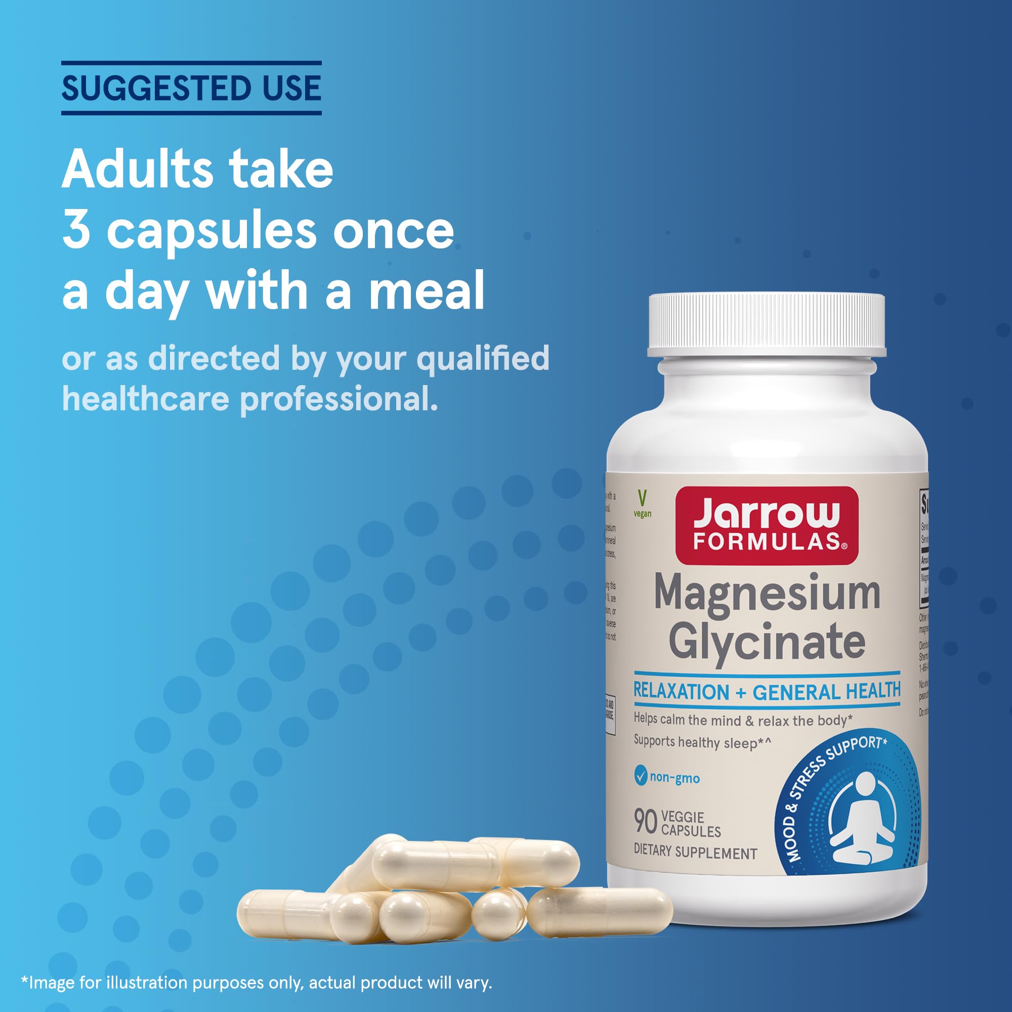 Jarrow Formulas Magnesium Glycinate Veggie Capsules - 360 mg Magnesium per Serving, Supports Relaxation and Healthy Sleep, 90 Count, 30 Day Supply Jarrow Formulas buy supplements canada