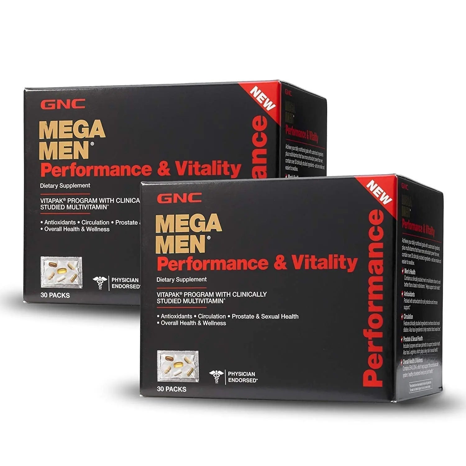 GNC Mega Men Performance Vitality - 30 Packs GNC buy supplements canada