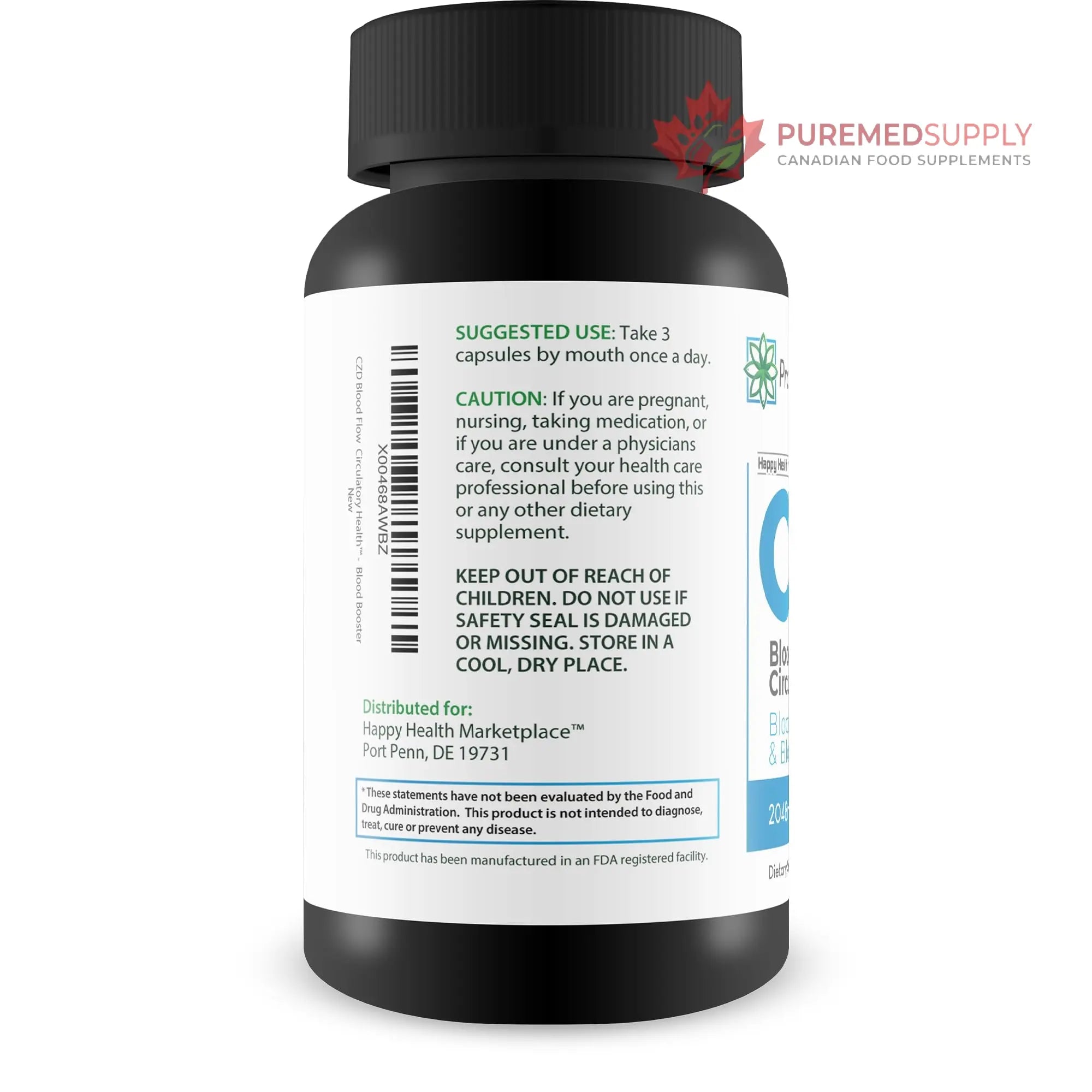CDZ Supplement Vitamin C D and Zinc Plus Herbs - Our Best Vitamin C D Zinc Blood Booster for Blood Balance & Blood Flow - C Z D Blood Flow & Circulatory Health - Pro Canna Labs Gummies Capsules Happy Health Marketplace buy supplements canada