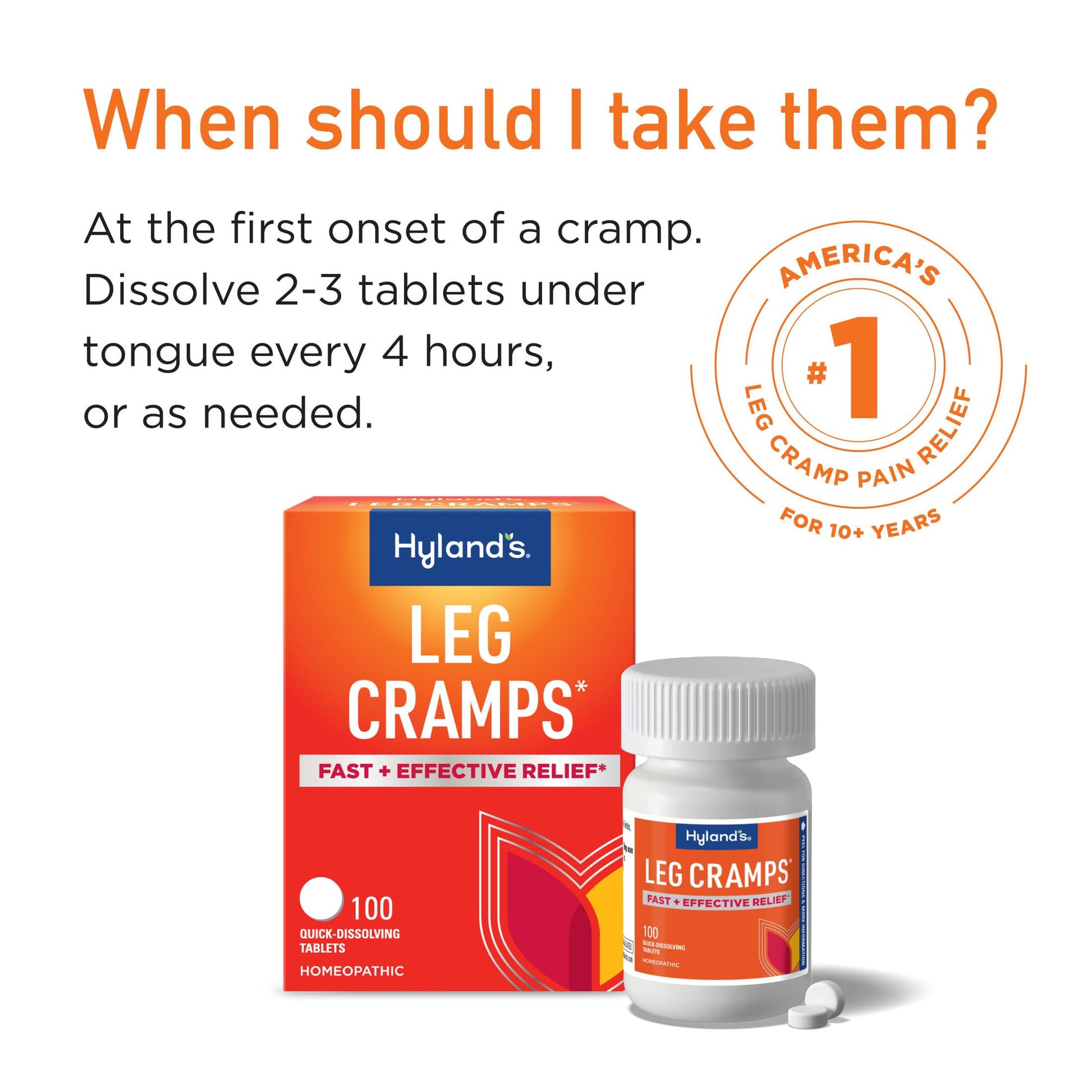 Hyland's Leg Cramps, Relief of Leg, Calf, Charley Horses, and Foot Cramps, 100 Quick-Dissolving Tablets Hyland's buy supplements canada