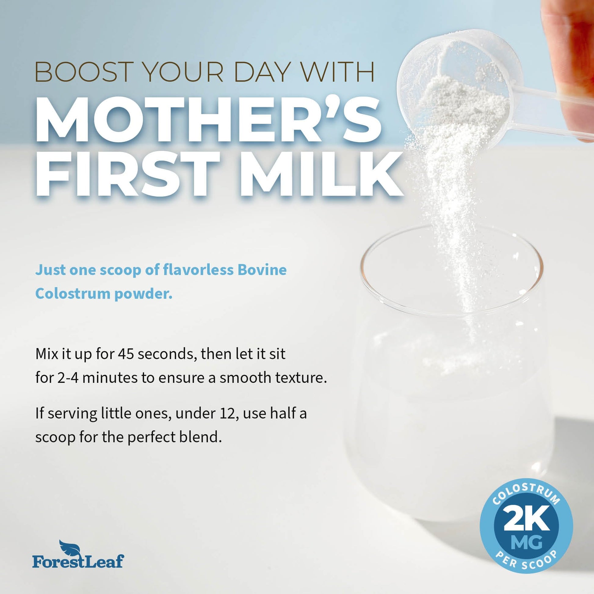 ForestLeaf Colostrum Powder 50% IgG Highest Pure Concentration, Grass Fed Colostrum Supplement for Gut Health, Immune Support and Muscle Recovery, Bovine Colostrum for Humans, Unflavored, 45 Servings ForestLeaf buy supplements canada
