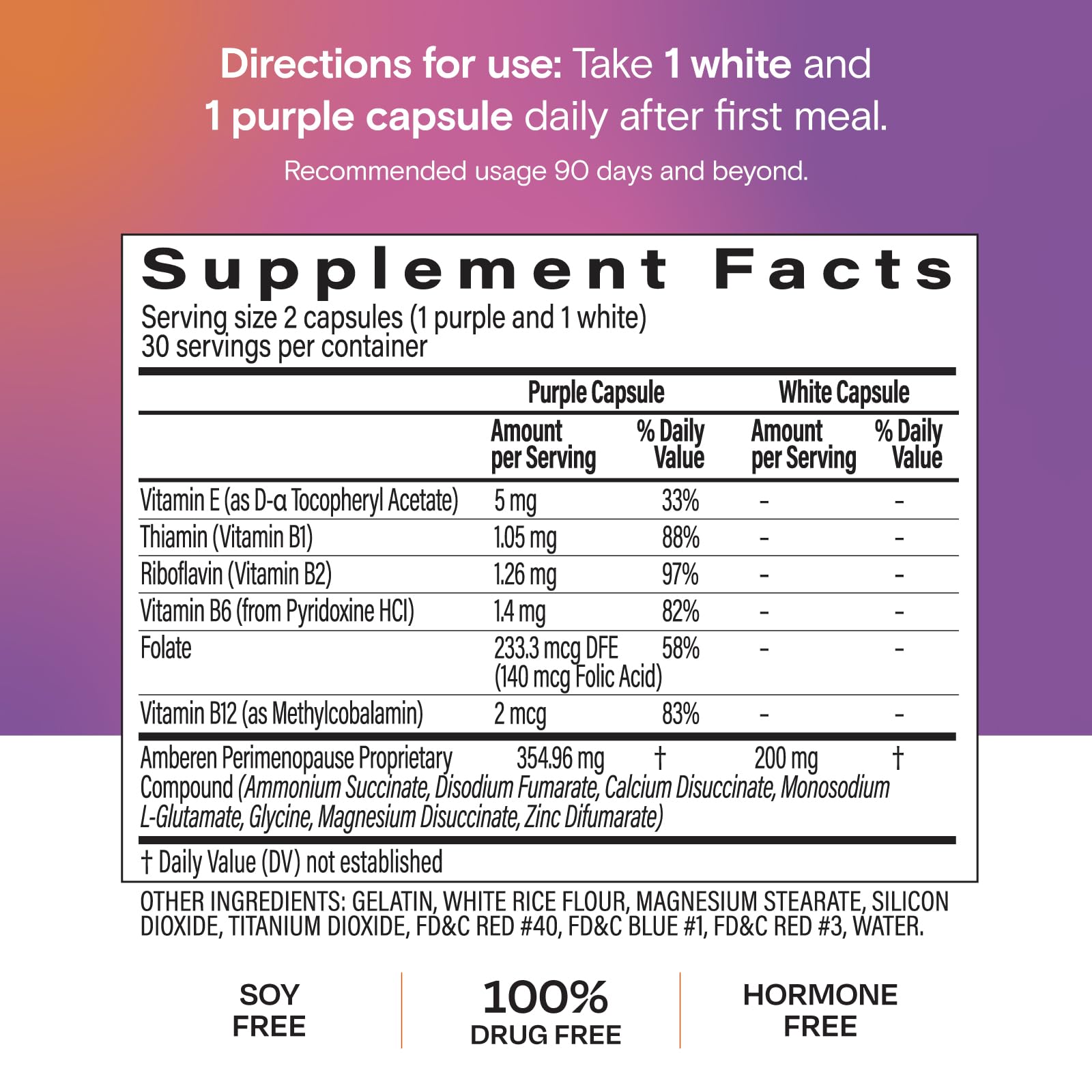 Amberen Perimenopause, Peri-Menopause Multi-Symptom Relief, Vitamin B, Vitamin E & Antioxidants Supplement, Clinically Shown to Help Support Hormone Balance, Hot Flashes & Night Sweats, 60 Count Amberen buy supplements canada