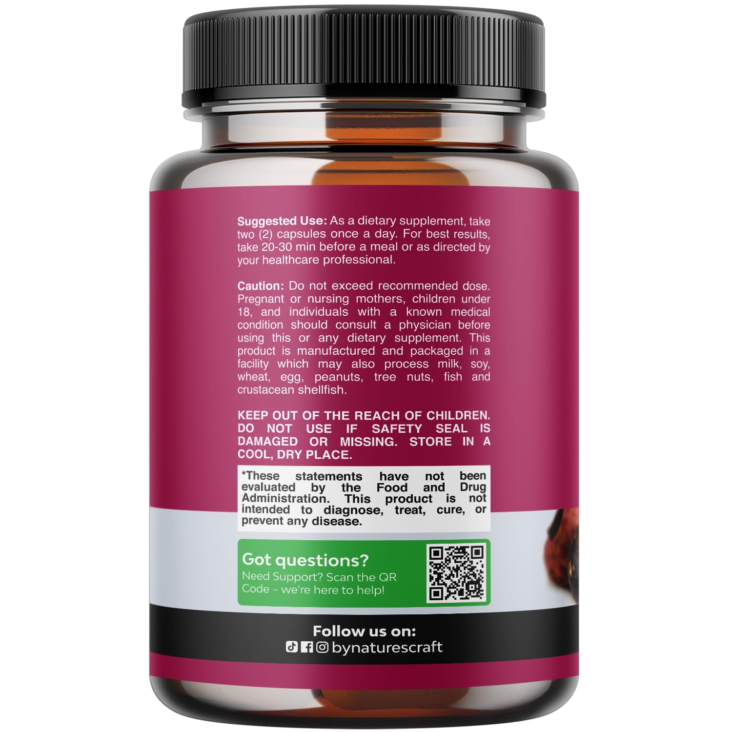 Maca Root Capsules for Women - Potent Herbal Supplement with Female Enhancing Blend of Red Yellow & Black Maca Root - Non-GMO Certified Vegan and Gluten-Free with No Artificial Colors - 30 Count Natures Craft buy supplements canada