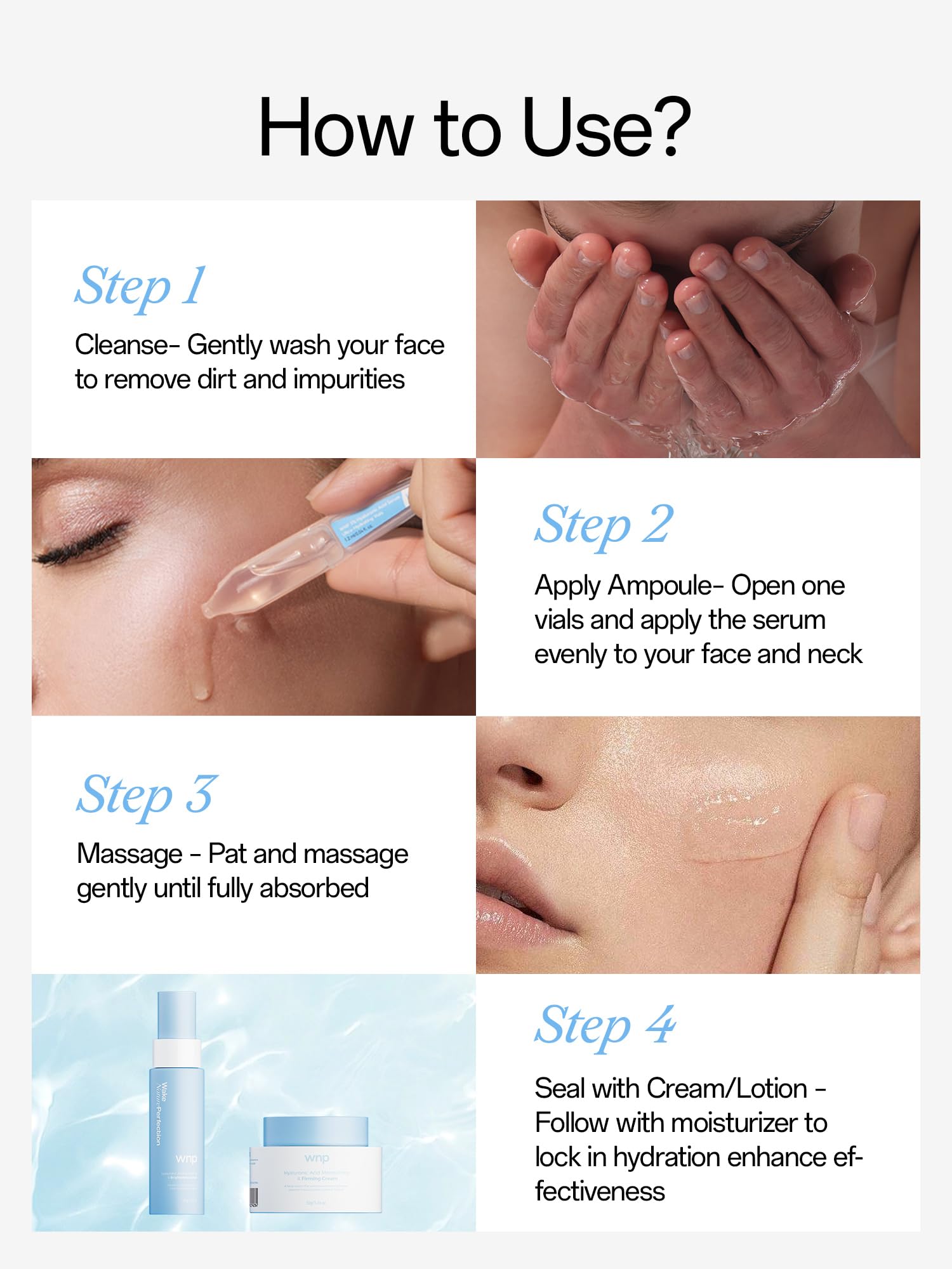 WNP Hyaluronic Acid Serum 3% for Face with 4D Multi-Layer Hydration | Ultra Hydrating Anti-Aging Serum | Moisturizer for Dry & Sensitive Skin WNP buy supplements canada