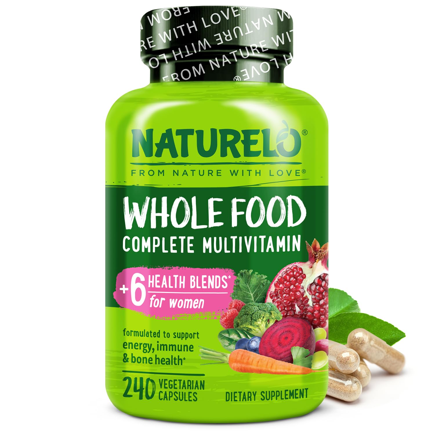 NATURELO Whole Food Multivitamin for Women - with Vitamins, Minerals, & Organic Extracts - Supplement for Energy and Heart Health NATURELO buy supplements canada