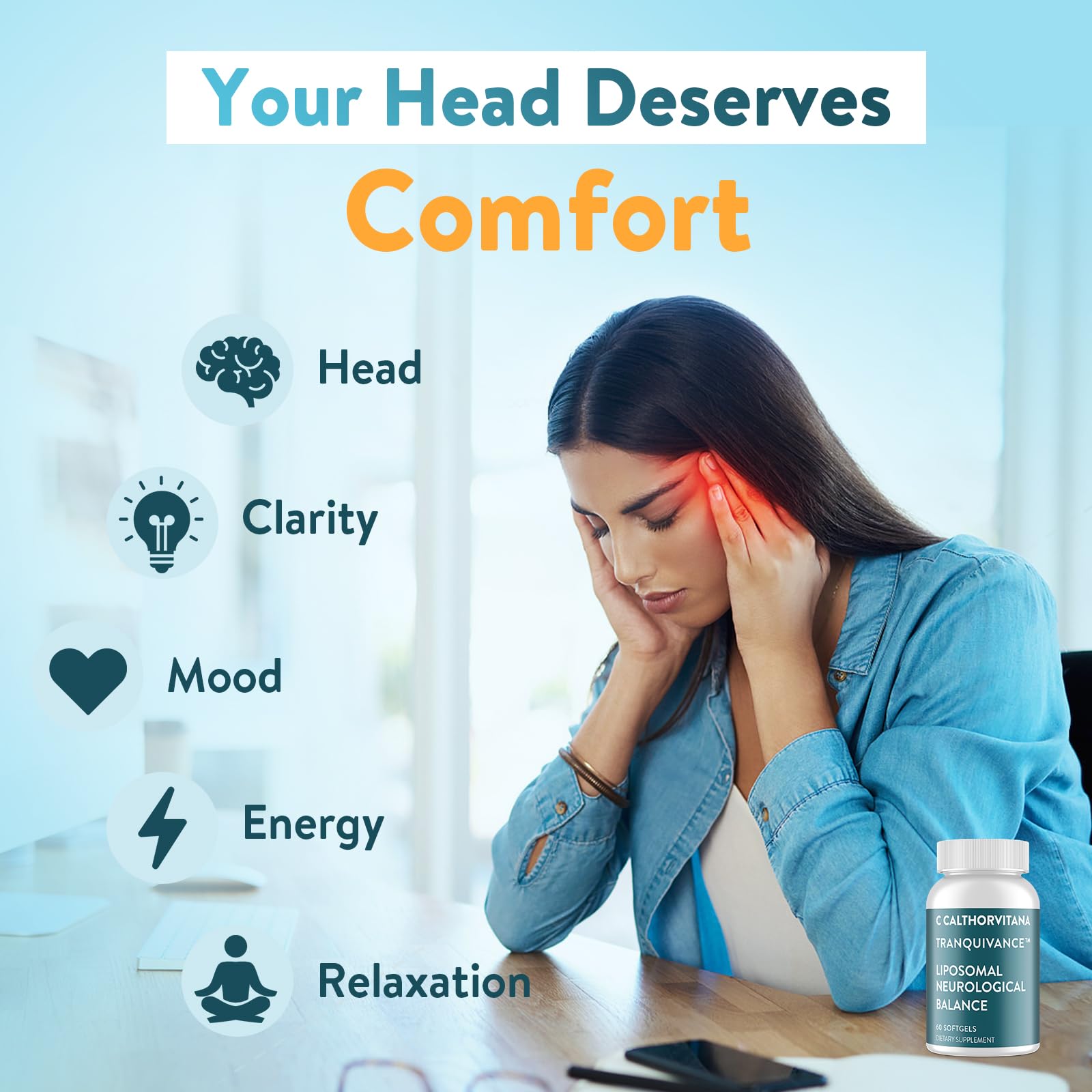 C Calthorvitana Migraine Relief Supplement – Liposomal Riboflavin, Vitamin B2 B6 & B12, Magnesium, CoQ10, L-Theanine, PA-Free Butterbur & Feverfew – Natural Head & Nerve – 60 Softgels C Calthorvitana buy supplements canada