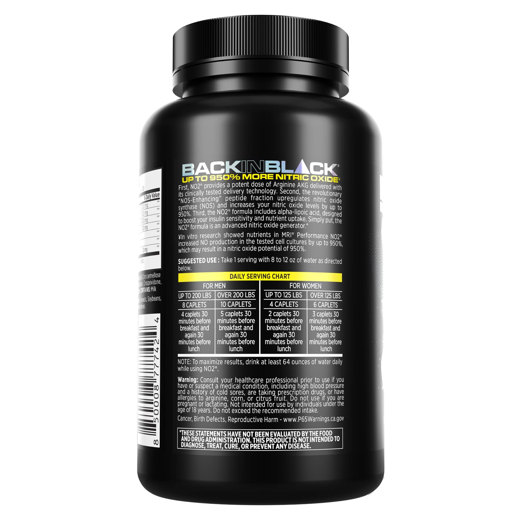 MRI Performance NO2 Nitric Oxide Booster, Original Formula with 3,000mg L-Arginine & AAKG, Nitric Oxide Production, Healthy Blood Pressure & Heart Health (90 Caplets) MRI buy supplements canada