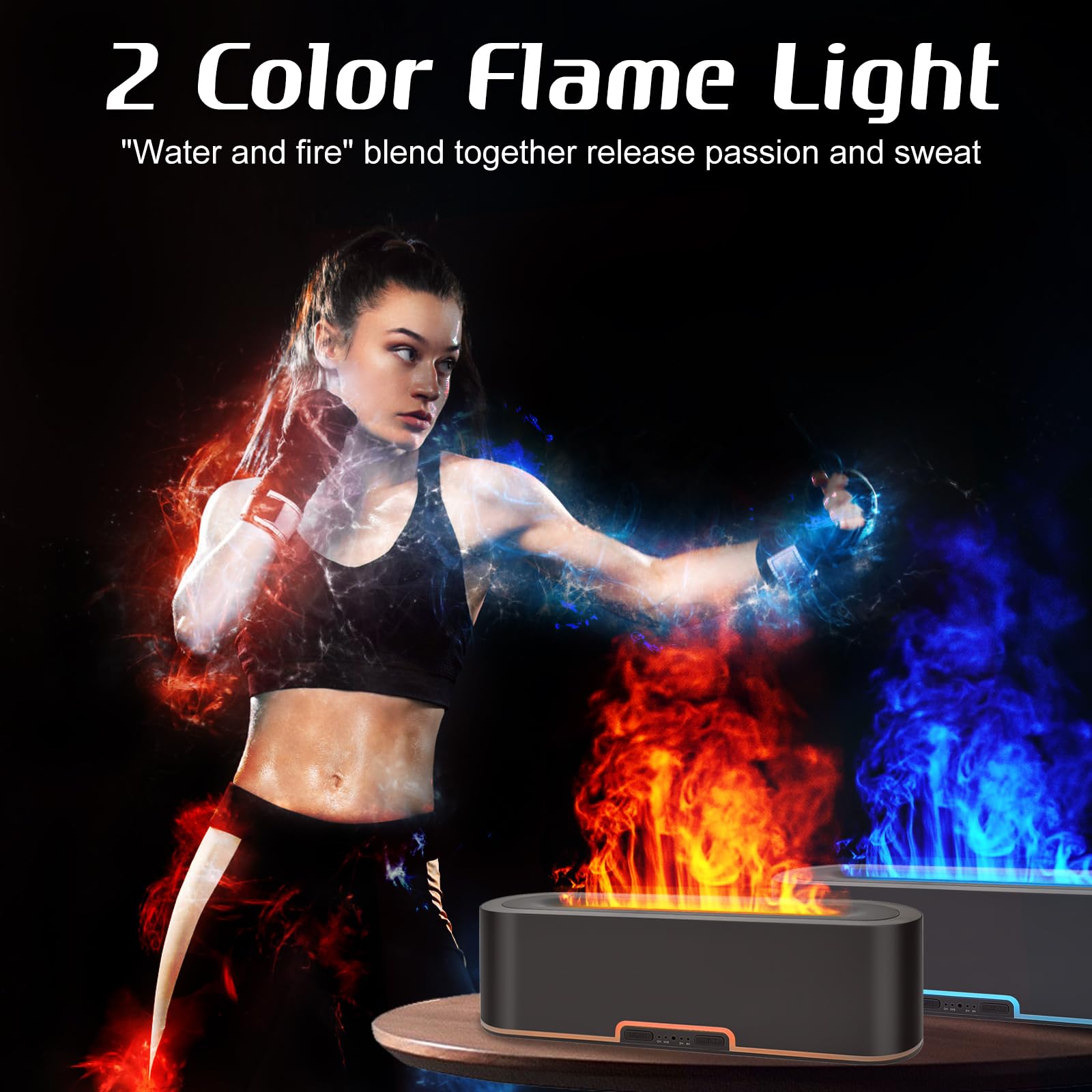 Jpord Flame Fire Essential Oil Diffuser,200ml Aromatherapy Diffuser,Fire Cool Mist Scent Diffuser Jpord buy supplements canada