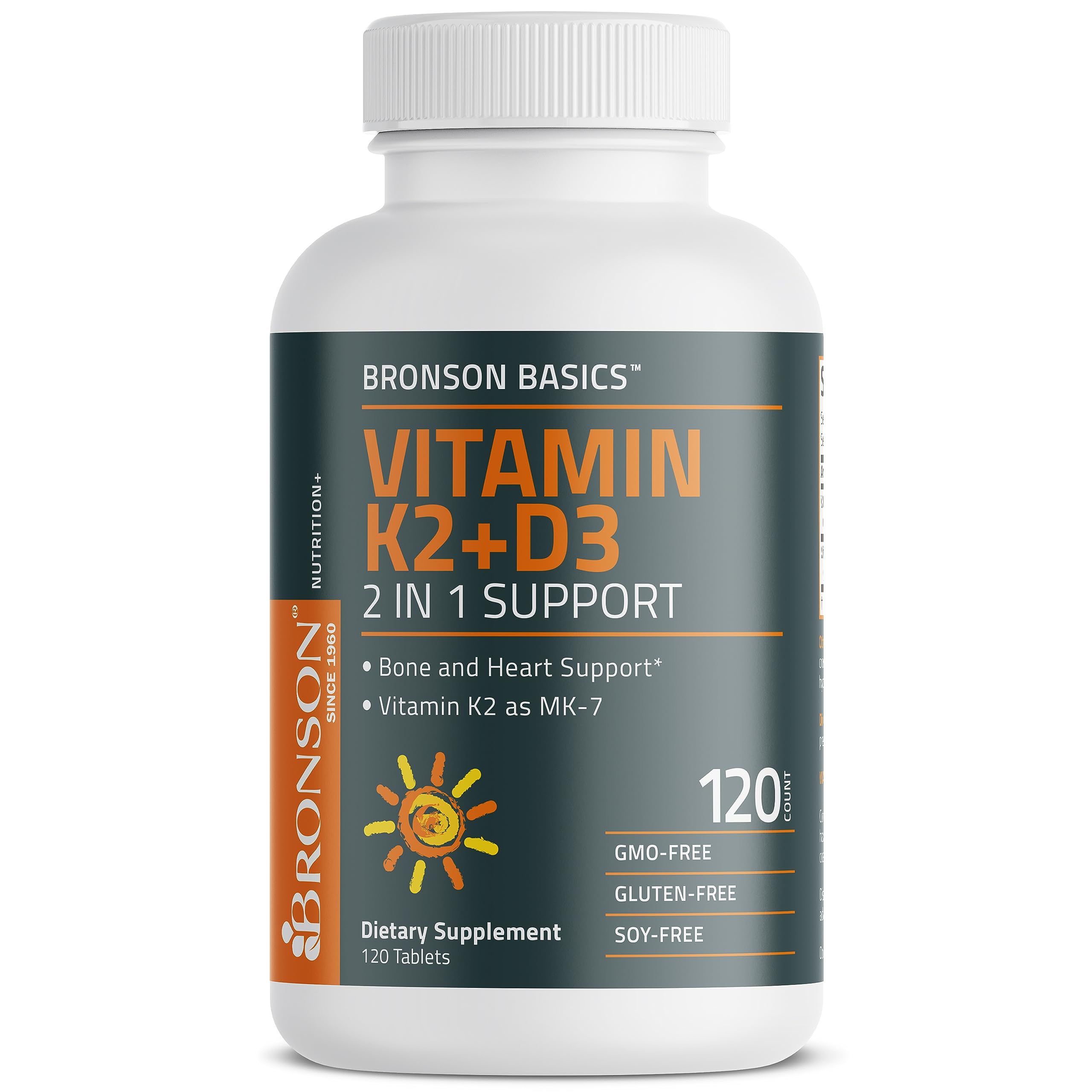Bronson Basics Vitamin K2 D3 (MK7) Supplement Non-GMO Formula 5000IU (125 mcg) Bronson buy supplements canada