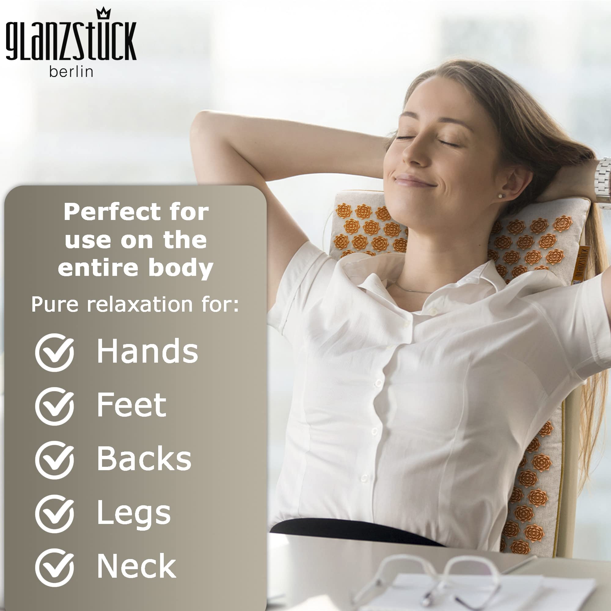 Glanzstück Berlin® Health Collection XXL Acupressure Mat Set for Full Body for Tension Headaches Glanzstück Berlin buy supplements canada