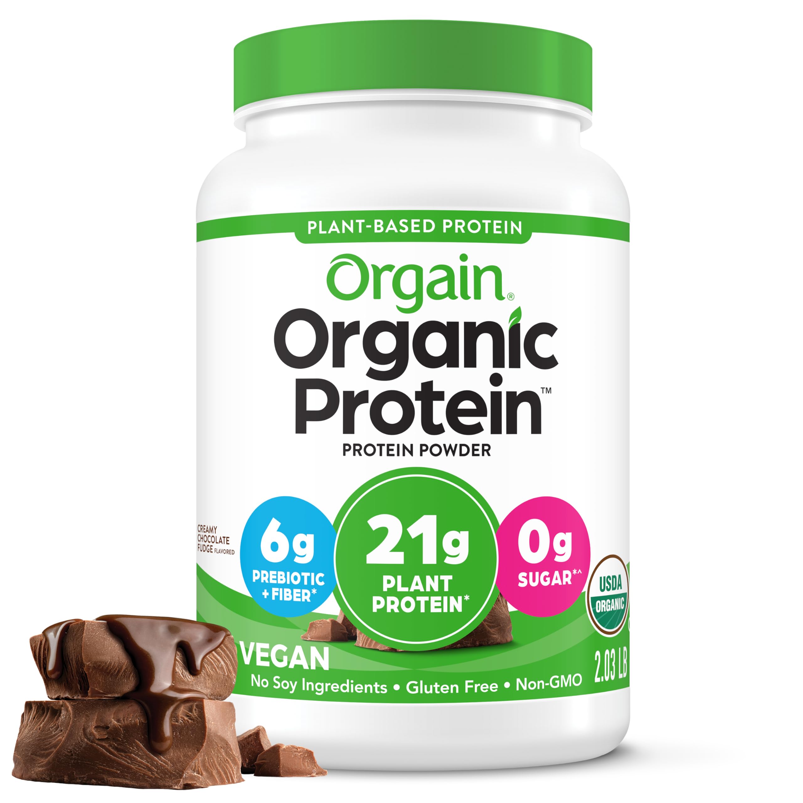 Orgain Organic Vegan Protein Powder, Creamy Chocolate Fudge - 21g Plant Based Protein Orgain buy supplements canada