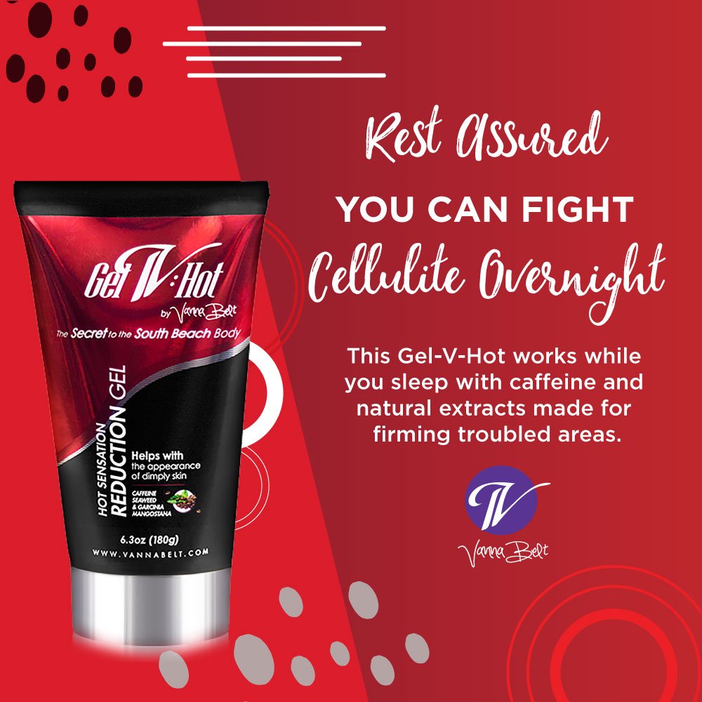 Vanna Belt Gel-V Hot Cream for Cellulite, 6.3 oz - Effective Nighttime Belly Fat Burning V VANNA BELT buy supplements canada