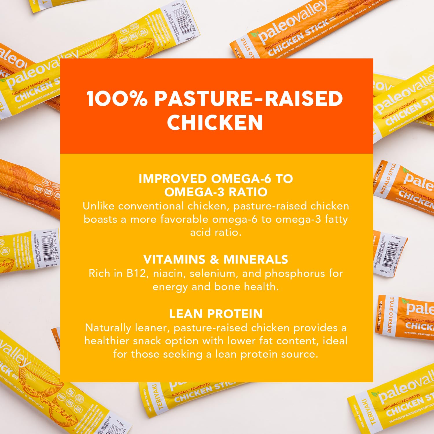 Paleovalley Pasture-Raised Chicken Sticks – 10 Pack – 7g Protein per Stick – Keto-Friendly, Paleo, Gluten-Free, Nitrate-Free – On-the-Go Snack (10 Pack, Teriyaki) Paleovalley buy supplements canada