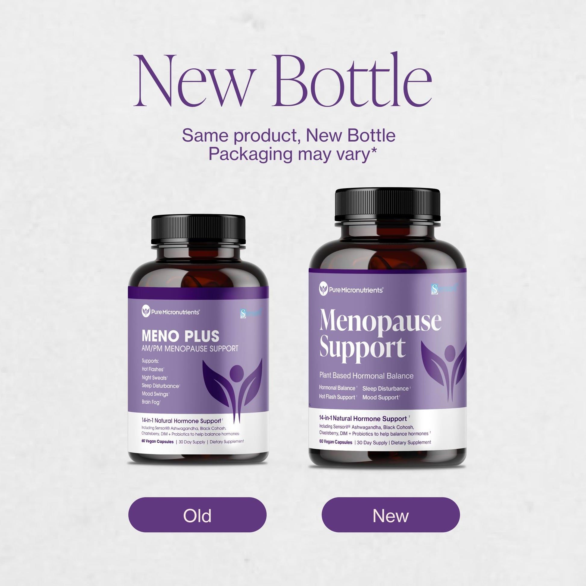 Menopause Supplements for Women - Natural Hormone Balance - Hot Flashes, Night Sweats, Sleep & Mood Support. with Sensoril® Ashwagandha, DIM, Chaste Berry & Black Cohosh Root - 60 Count Pure Micronutrients buy supplements canada