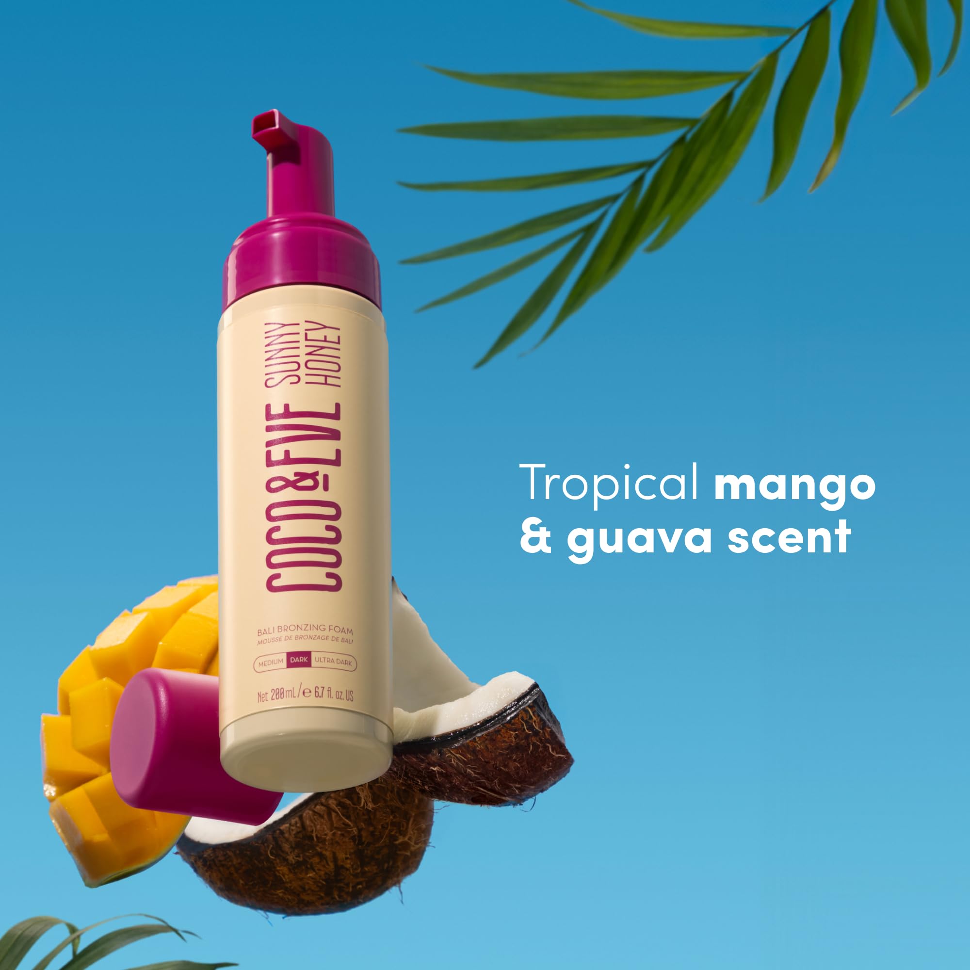 Coco & Eve Sunny Honey Self Tanner Foam - (Medium) Fast Drying, Streak-Free Sunless Tanning Mousse, Tropically Scented Lightweight Natural Looking Tan Coco & Eve buy supplements canada