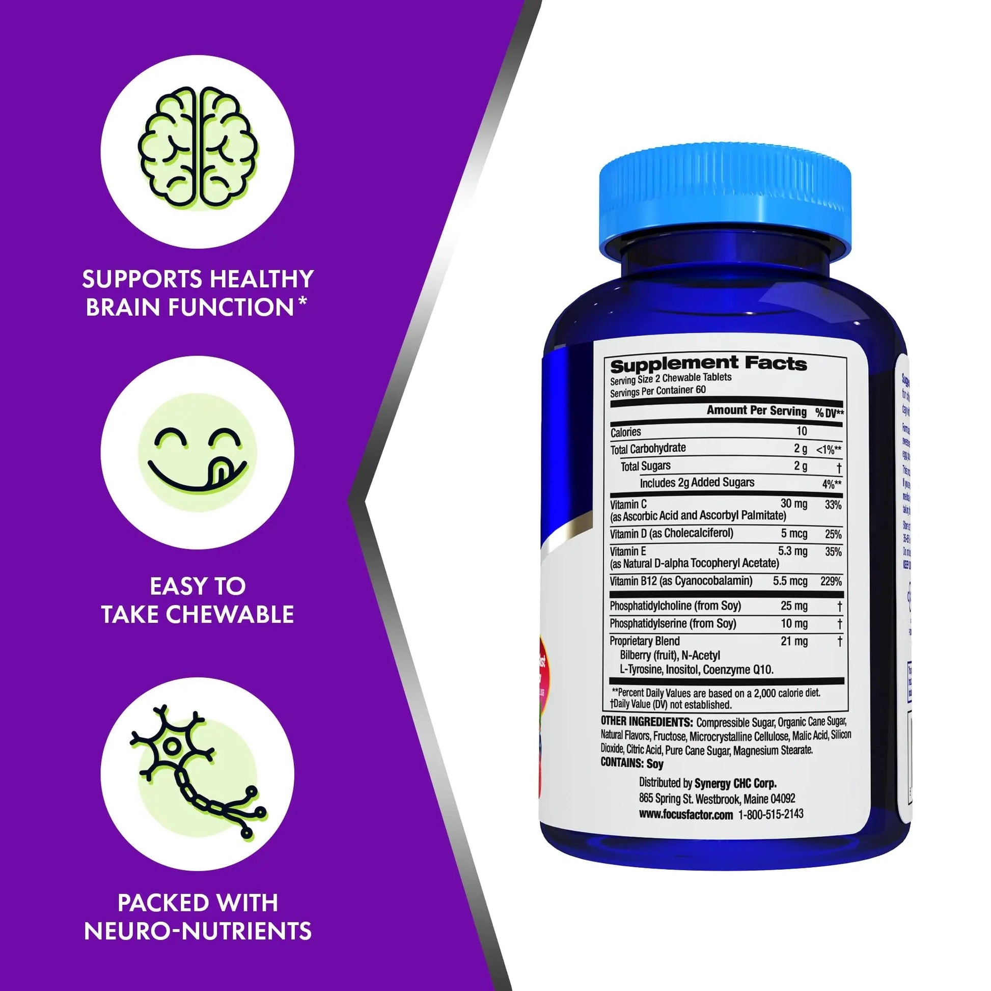 Focus Factor Kids Extra Strength Daily Chewable for Brain Health Support, 120 Count – Vitamins - Quality Formula Focus Factor buy supplements canada