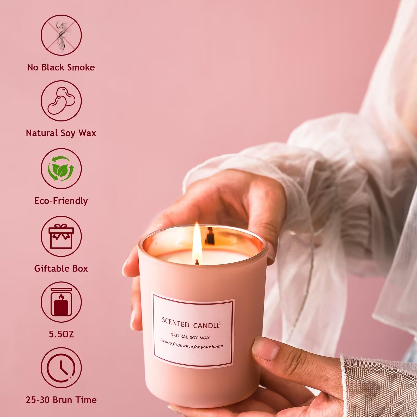 POWSHELF Scented Candle Gifts for Women, Bathroom Decor Candle for Home Scented, 5.5 Oz Jar POWSHELF buy supplements canada