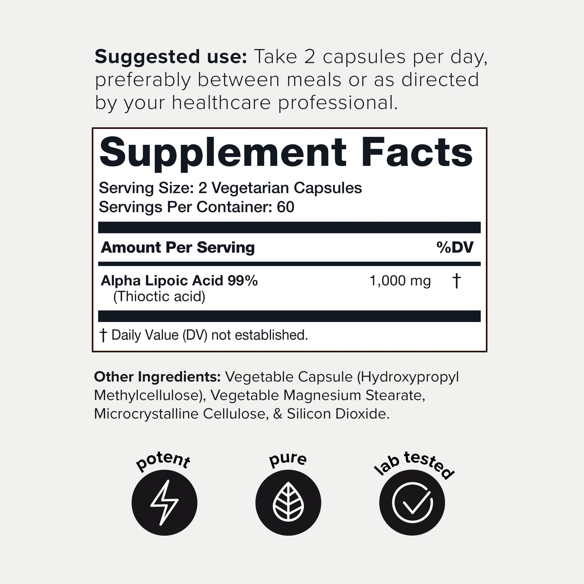 Toniiq 1000mg Ultra High Strength Alpha Lipoic Acid Capsules - Highly Purified 99%+ USP Toniiq buy supplements canada