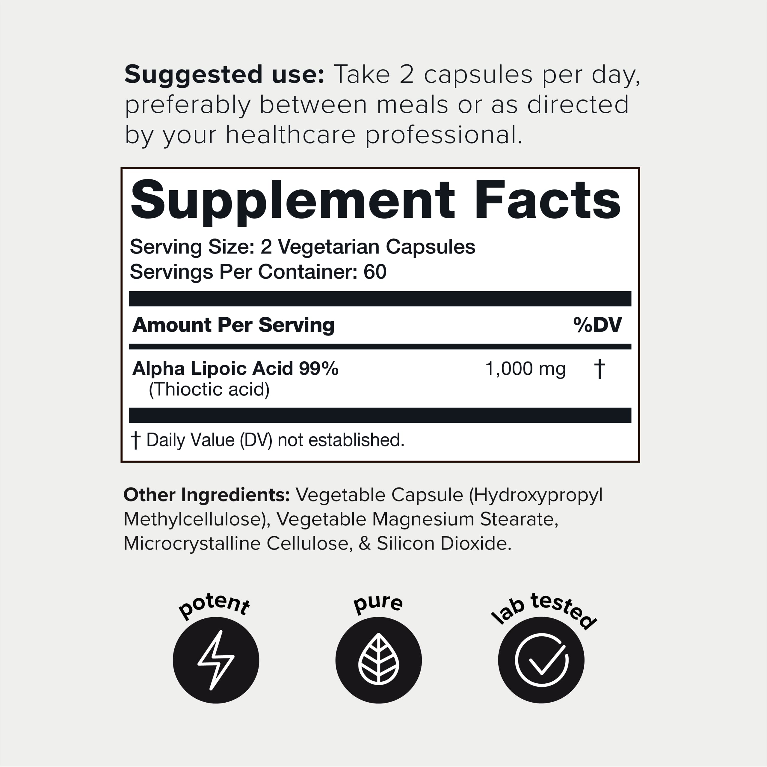 Toniiq 1000mg Ultra High Strength Alpha Lipoic Acid Capsules - Highly Purified 99%+ USP Toniiq buy supplements canada