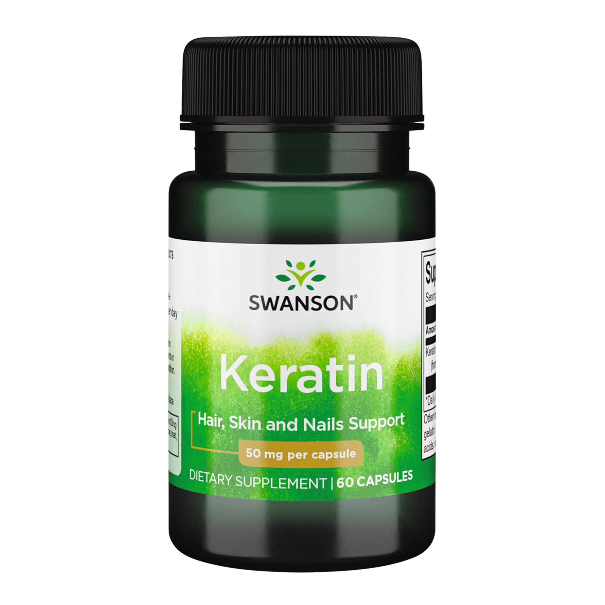 Swanson Keratin (from Tibetan Wool) - Natural Supplement Promoting Healthy Joints, Hair, Skin & Nails - Helps Nourish Healthy Connective Tissues - (60 Capsules, 50mg Each) Swanson buy supplements canada