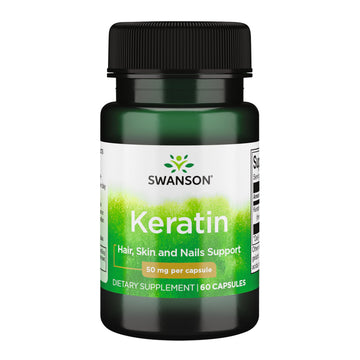 Swanson Keratin (from Tibetan Wool) - Natural Supplement Promoting Healthy Joints, Hair, Skin & Nails - Helps Nourish Healthy Connective Tissues - (60 Capsules, 50mg Each) Swanson buy supplements canada