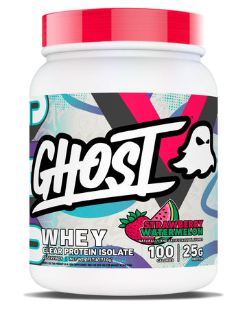 GHOST Clear Whey Isolate Protein Powder, Strawberry Watermelon - 1.57 LB Tub, 25G of Whey Protein - Post Workout Drink for Muscle Gain & Recovery – Sugar Free, Soy Free & Zero Fat, 20 Servings GHOST buy supplements canada