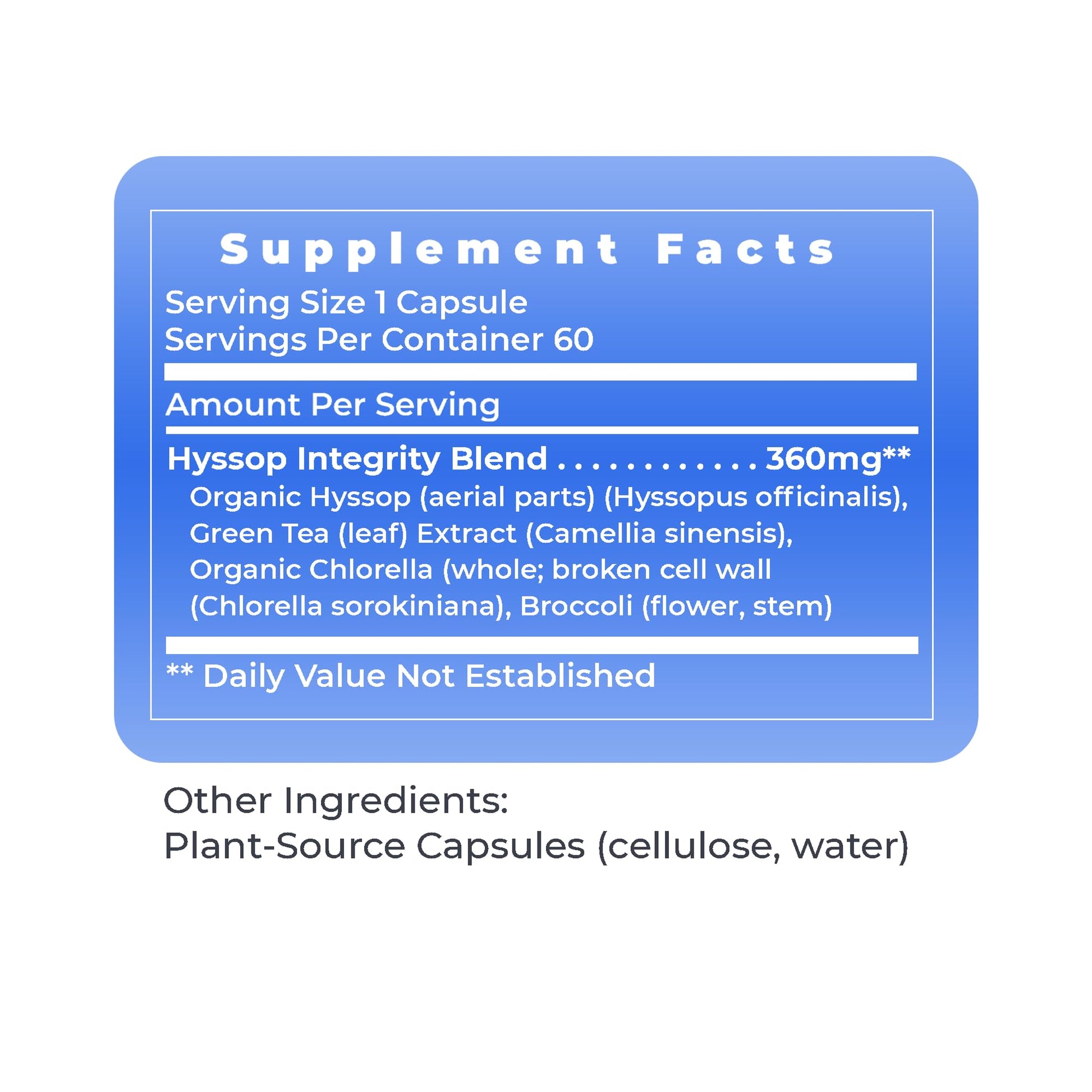 Premier Research Labs Hyssinol - Hyssop Herb, Hyssop Capsules, Wellness Pills with Organic Hyssop Dry Herb, Dietary Supplement with Green Tea, Antioxidant Support - 60 Vegetarian Capsules Premier Research Labs buy supplements canada
