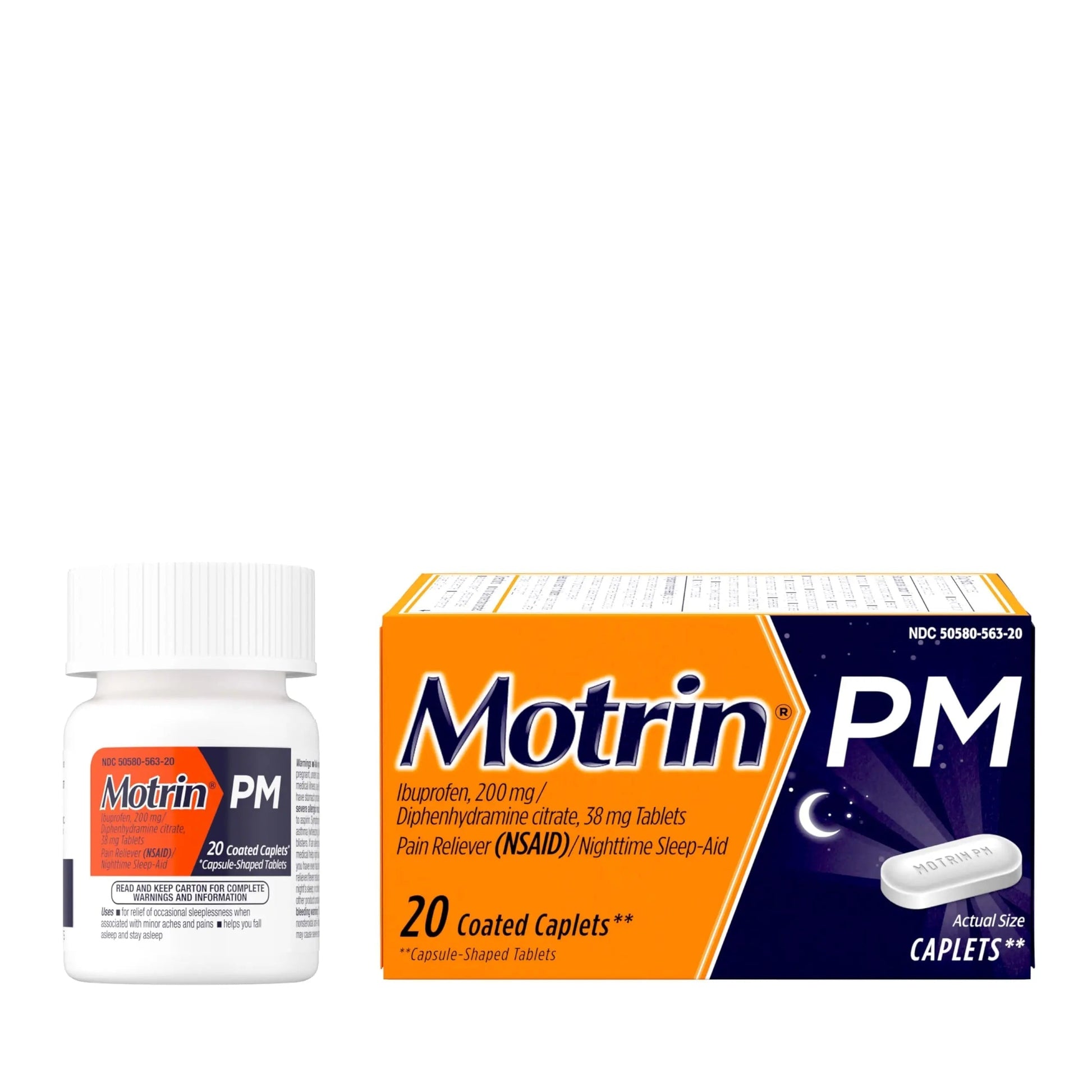 Motrin PM Pain Relief Caplets with 200 mg Ibuprofen & 38 mg Diphenhydramine Sleep Aid, Nighttime Pain Reliever for Minor Aches & Pains Helps You Fall Asleep & Stay Asleep, 20 ct Motrin buy supplements canada