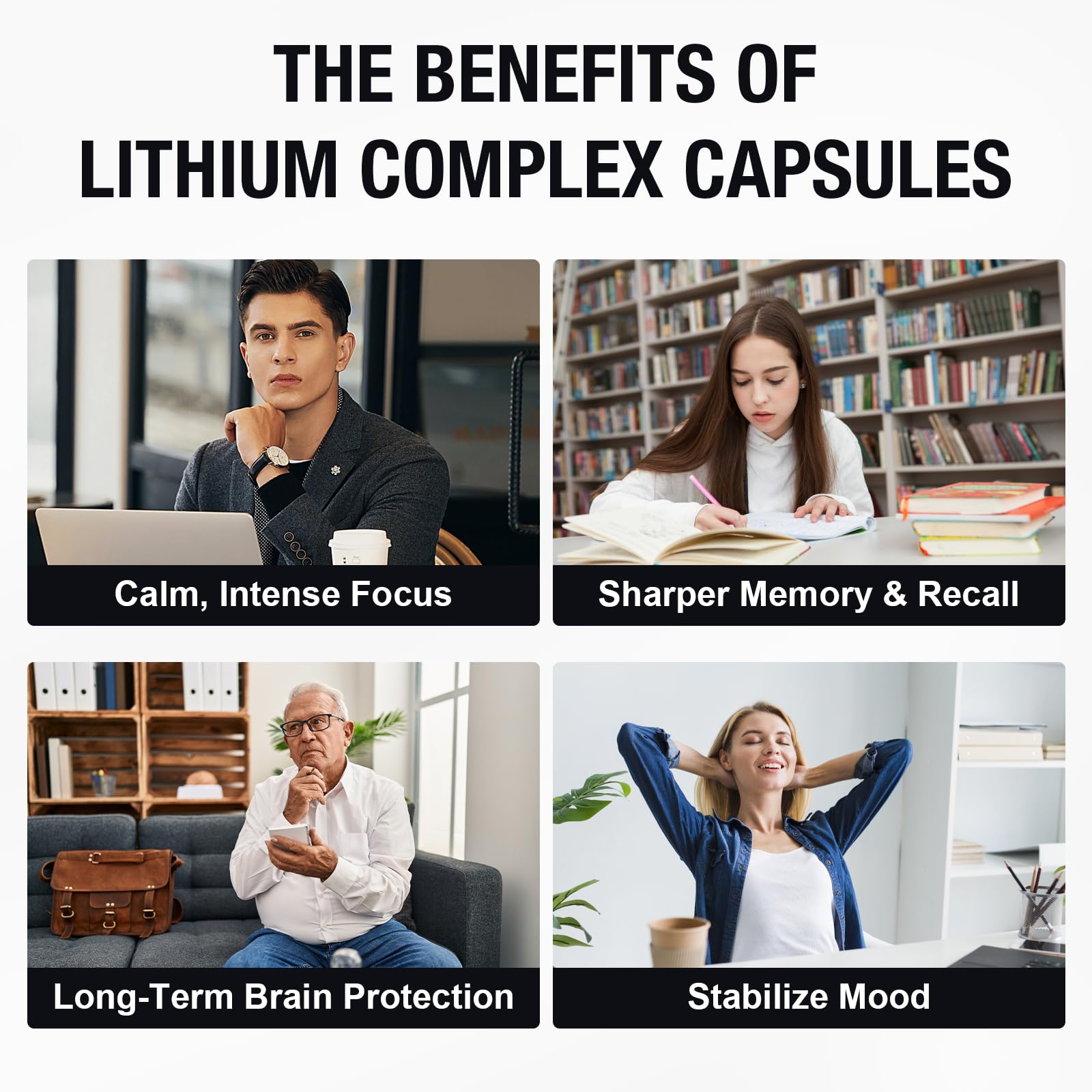 Lisopomal Lithium Orotate Complex Capsules, Lithium Orotate 20 mg, Magnesium Glycinate & Ashwagandha, Brain Health Supplements for Cognitive, Mood & Memory Gulapelst buy supplements canada