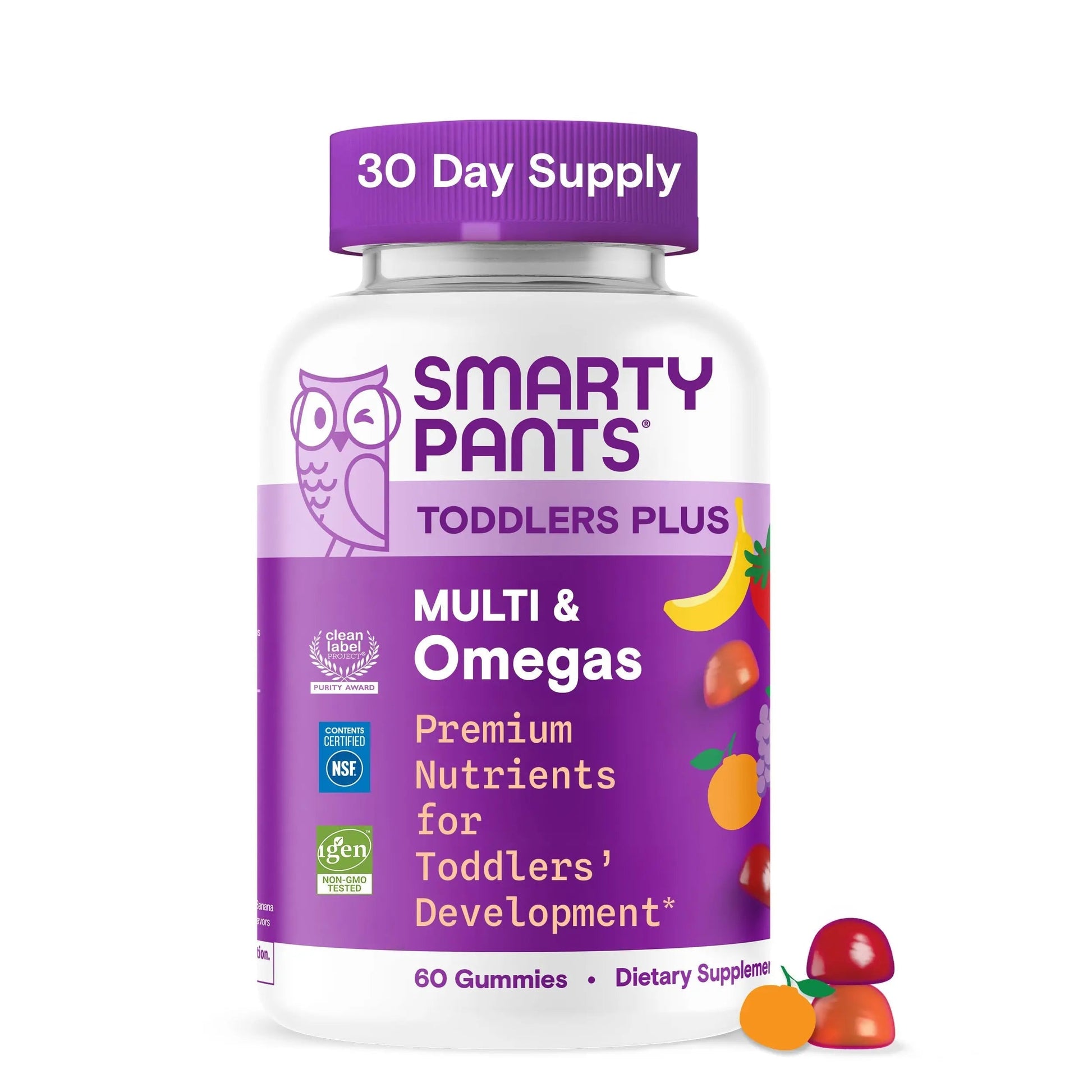 SmartyPants Toddler Multivitamin Gummies - Improved Formula: Omega 3 (DHA/EPA), Vitamins D3, C, Vitamin B12, B6, A, K & Zinc SmartyPants buy supplements canada