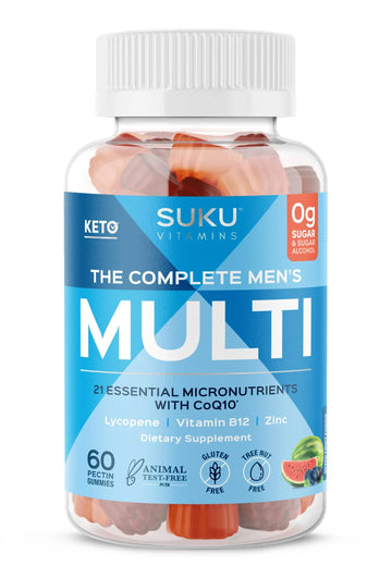 SUKU Men's Daily Multivitamin Gummies – Vitamins A, B12, C, D3, E, Zinc, CoQ10 & Lycopene – Prostate, Heart & Immune Support SUKU buy supplements canada