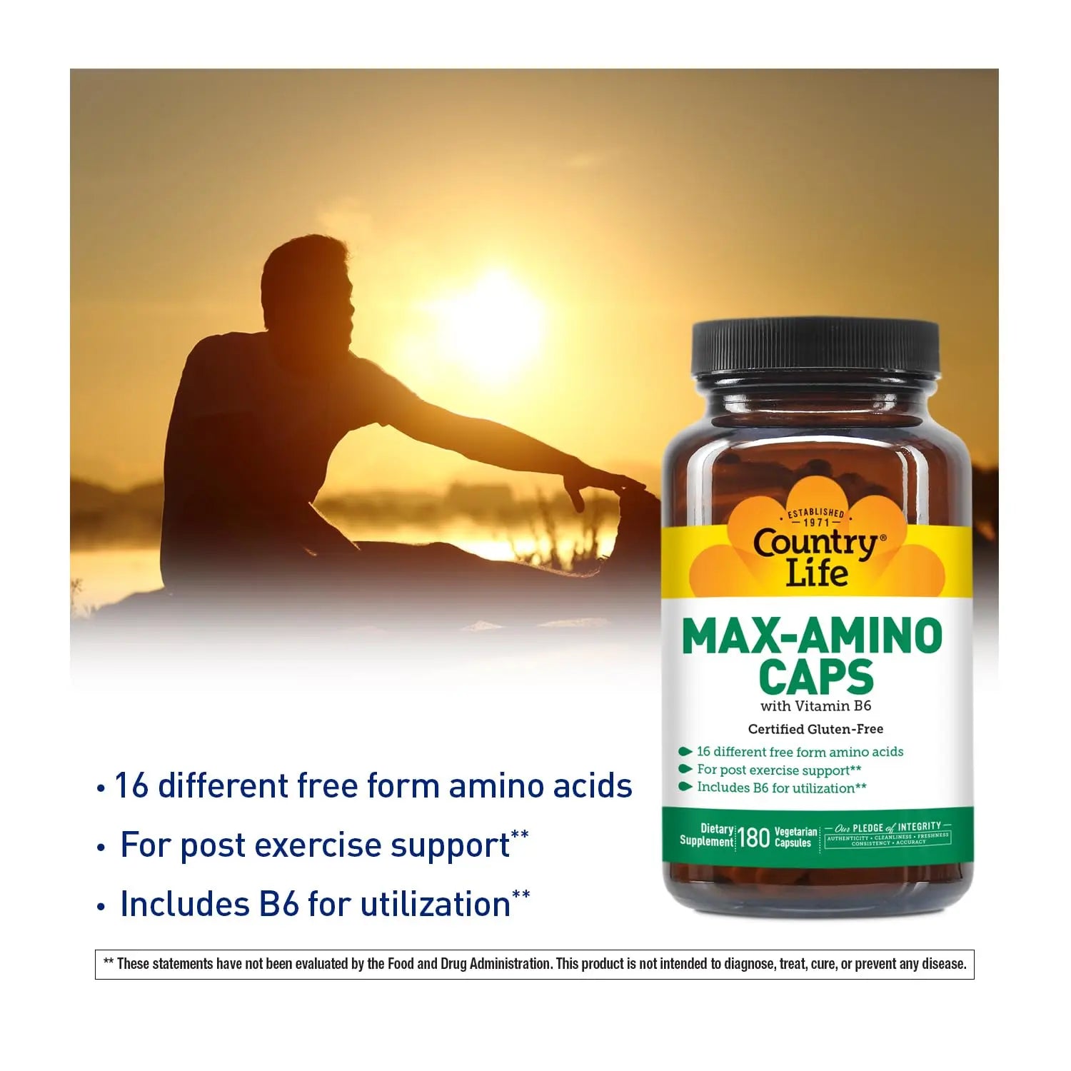 Country Life Maxi-Amino 16 Amino Acids 90 Capsules Gluten Free Country Life buy supplements canada