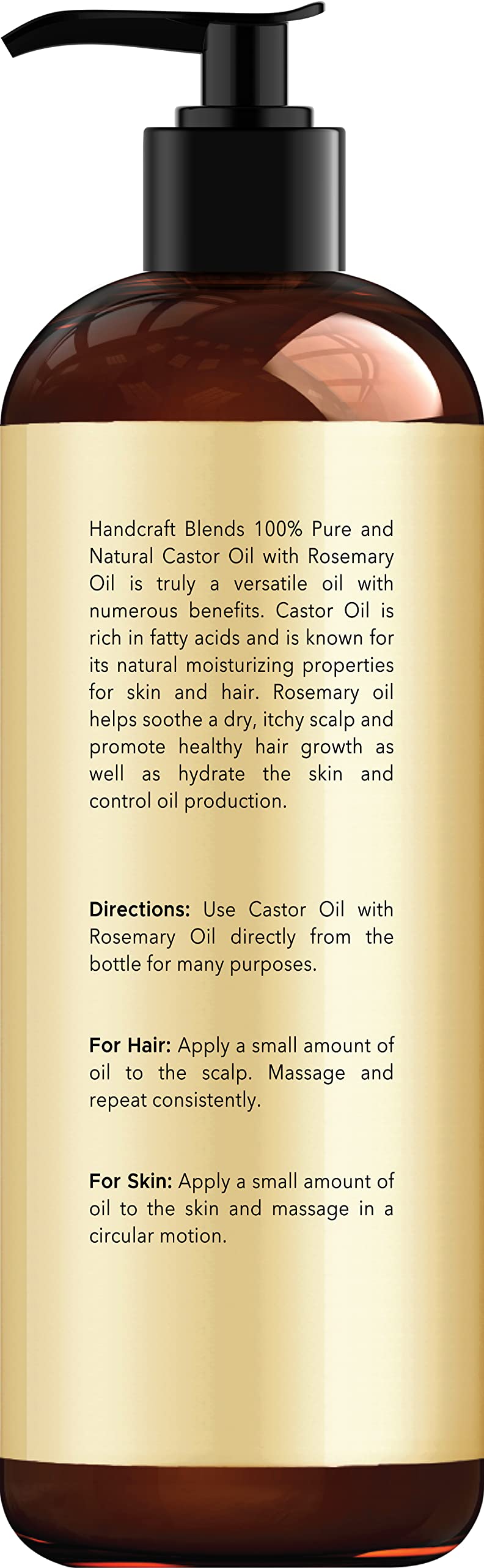 Handcraft Blends Castor Oil with Rosemary Oil for Hair Growth, Eyelashes, Eyebrows Handcraft Blends buy supplements canada