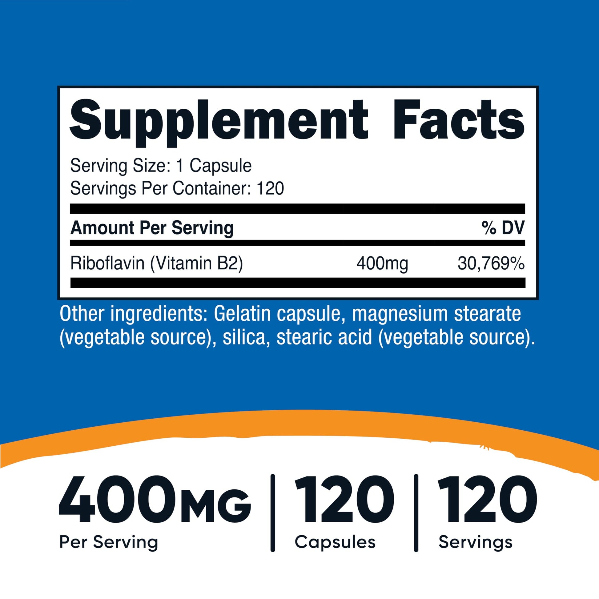 Nutricost Vitamin B2 (Riboflavin) 400mg, 120 Capsules - Gluten Free, Non-GMO Nutricost buy supplements canada